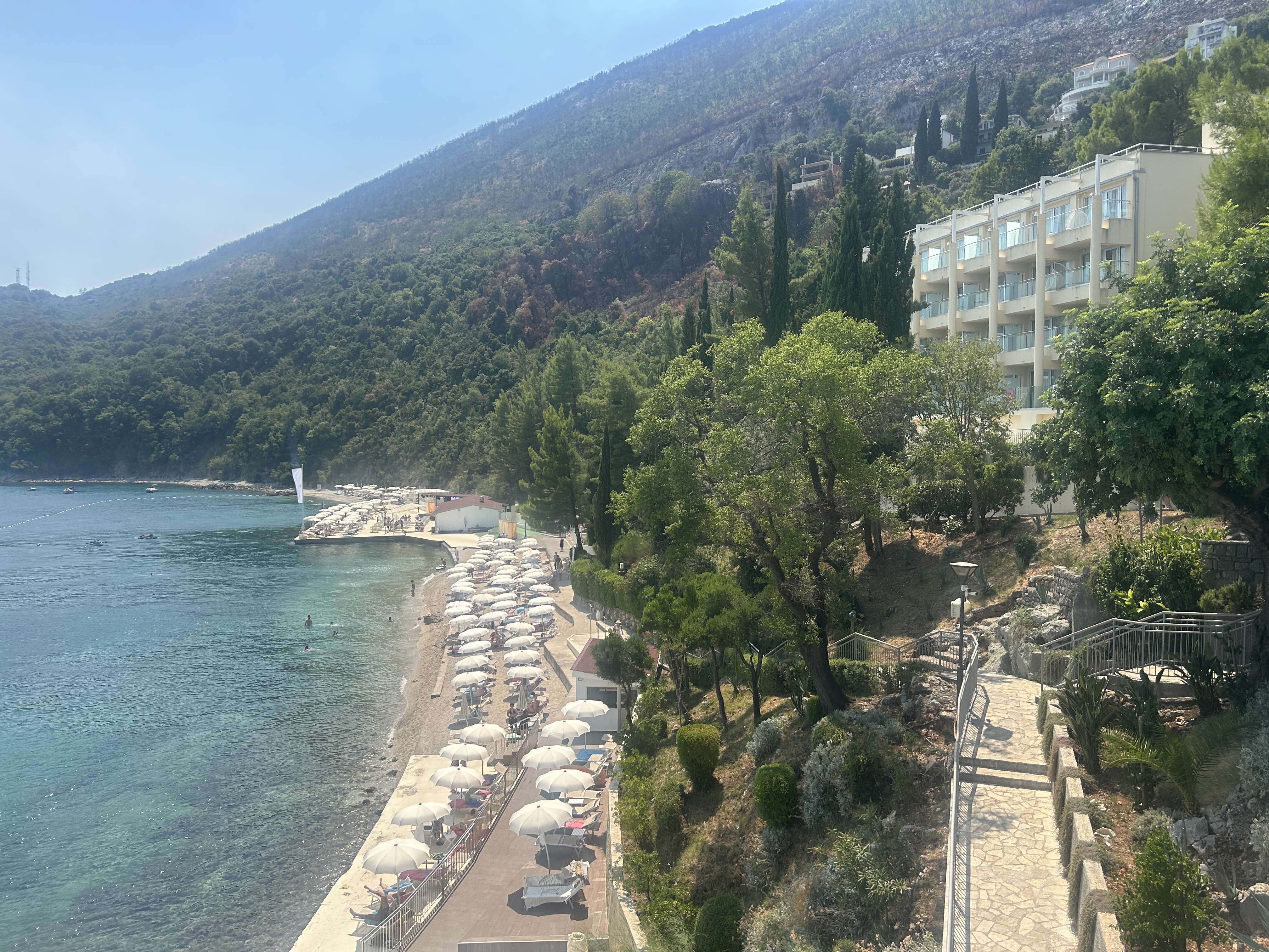 A view of the Iberostar Herceg Novi beach and hotel A view of the Iberostar Herceg Novi beach and hotel