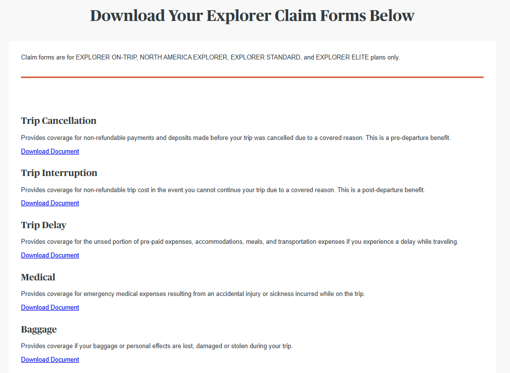 AXA travel insurance online claim forms AXA Travel Insurance Explorer claim forms