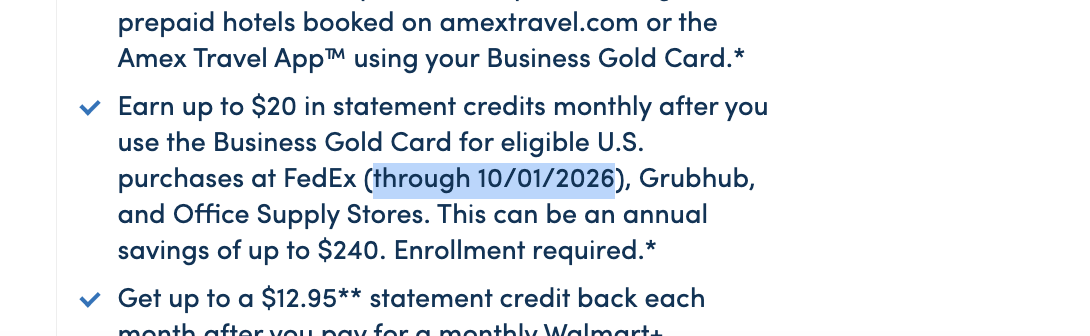 Amex Business Gold card FedEx ending Amex Business Gold card FedEx ending