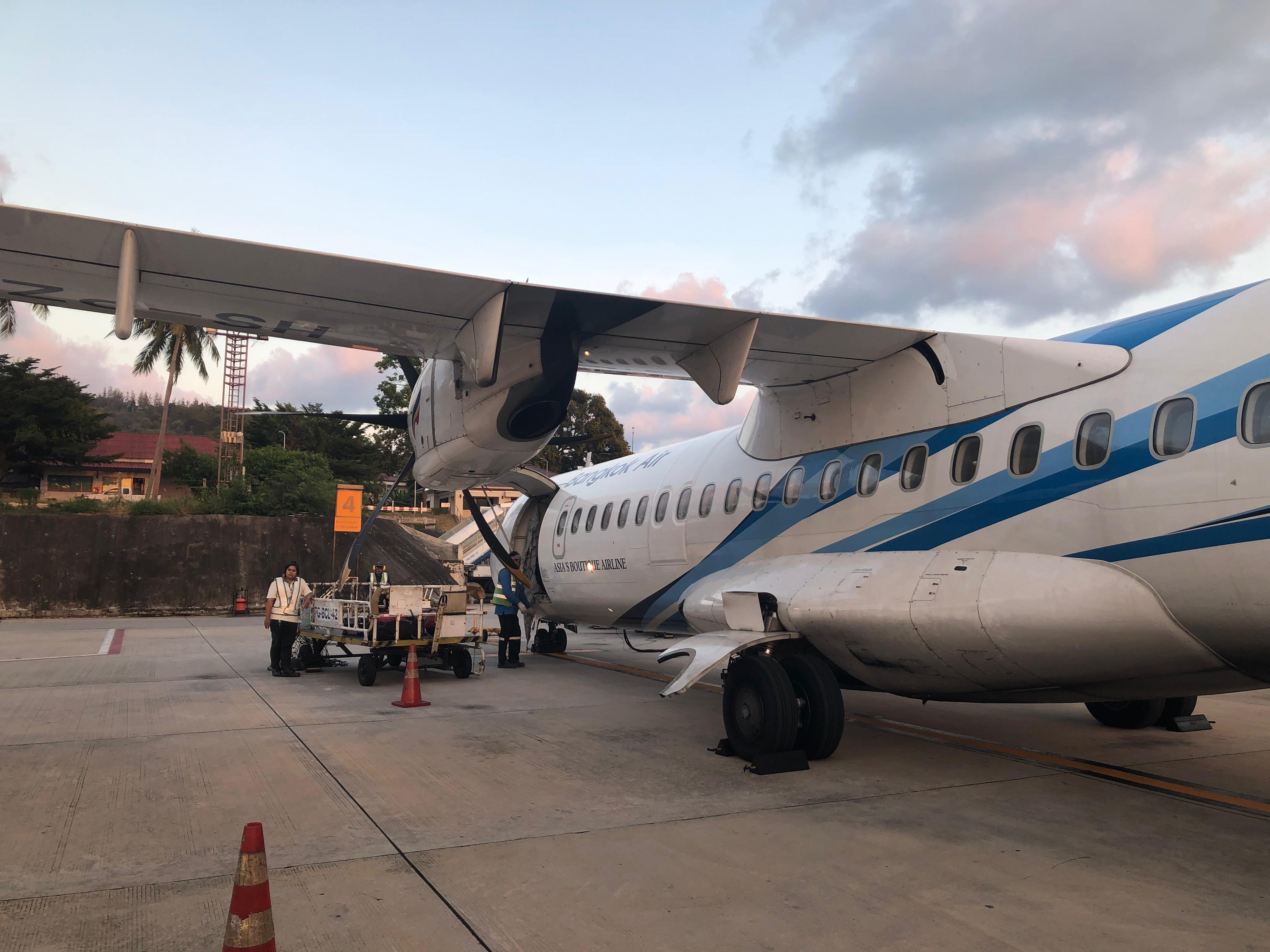 Bangkok Airways plane in Koh Samui