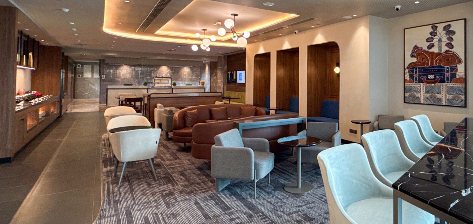 Centurion Lounge DEL T1 seating Centurion Lounge DEL T1 seating