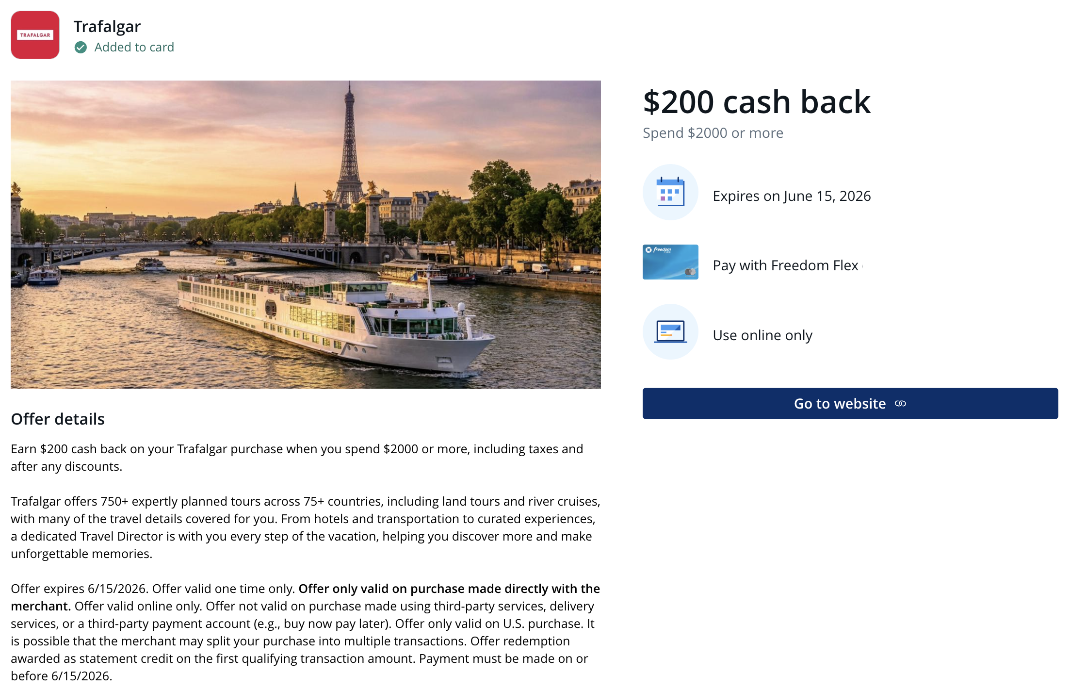 Chase Offer Trafalgar June 15 2026