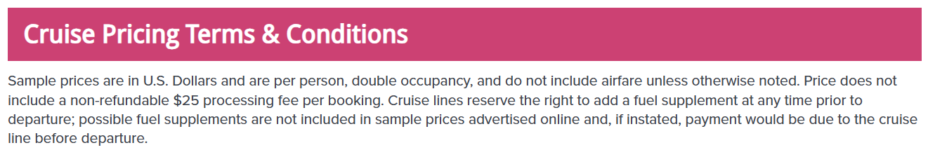 CheapCaribbean.com Terms and Conditions