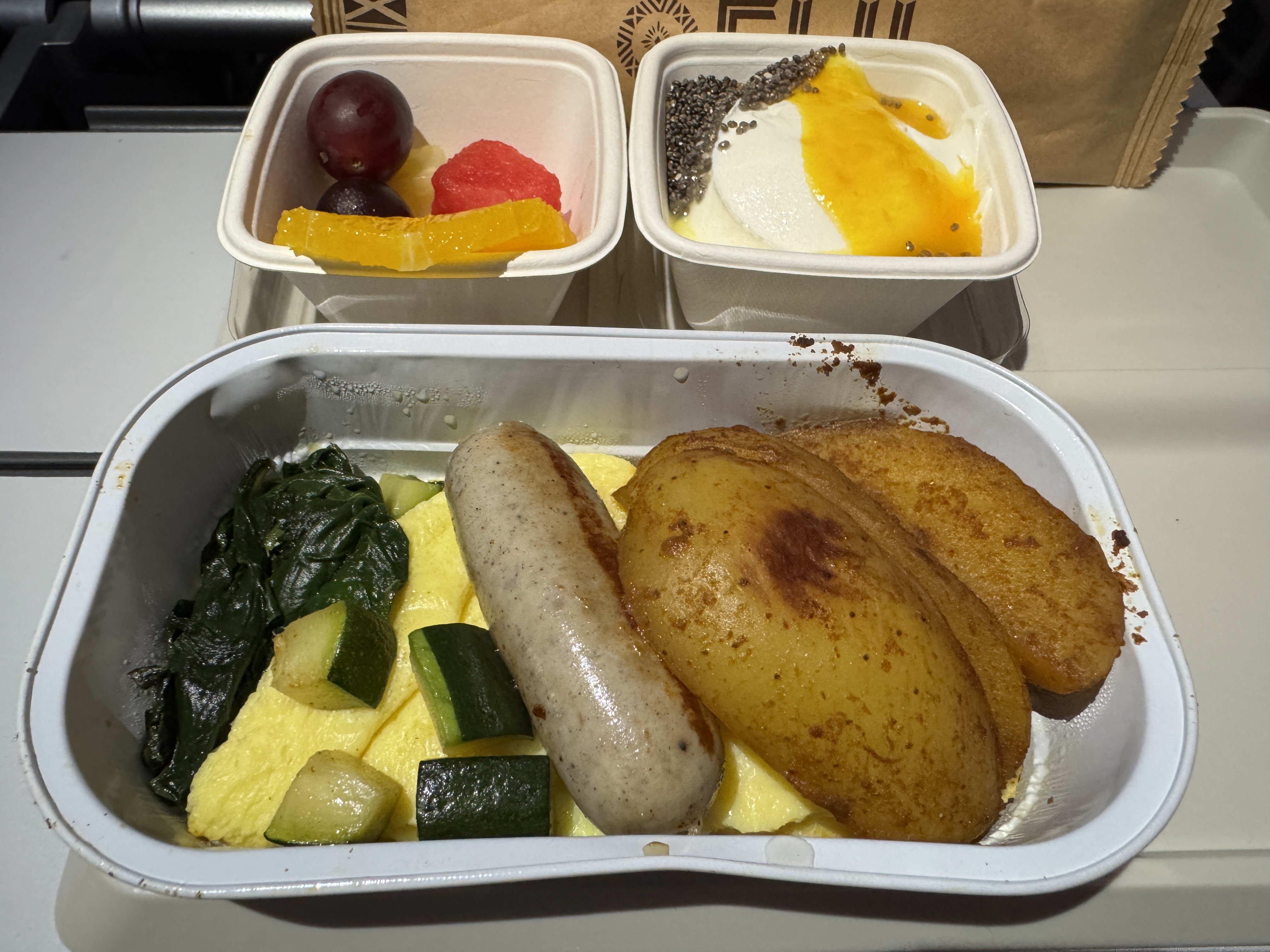 Fiji Airways DFW NAN A350 900 Economy breakfast Fiji Airways DFW NAN A350 900 Economy breakfast
