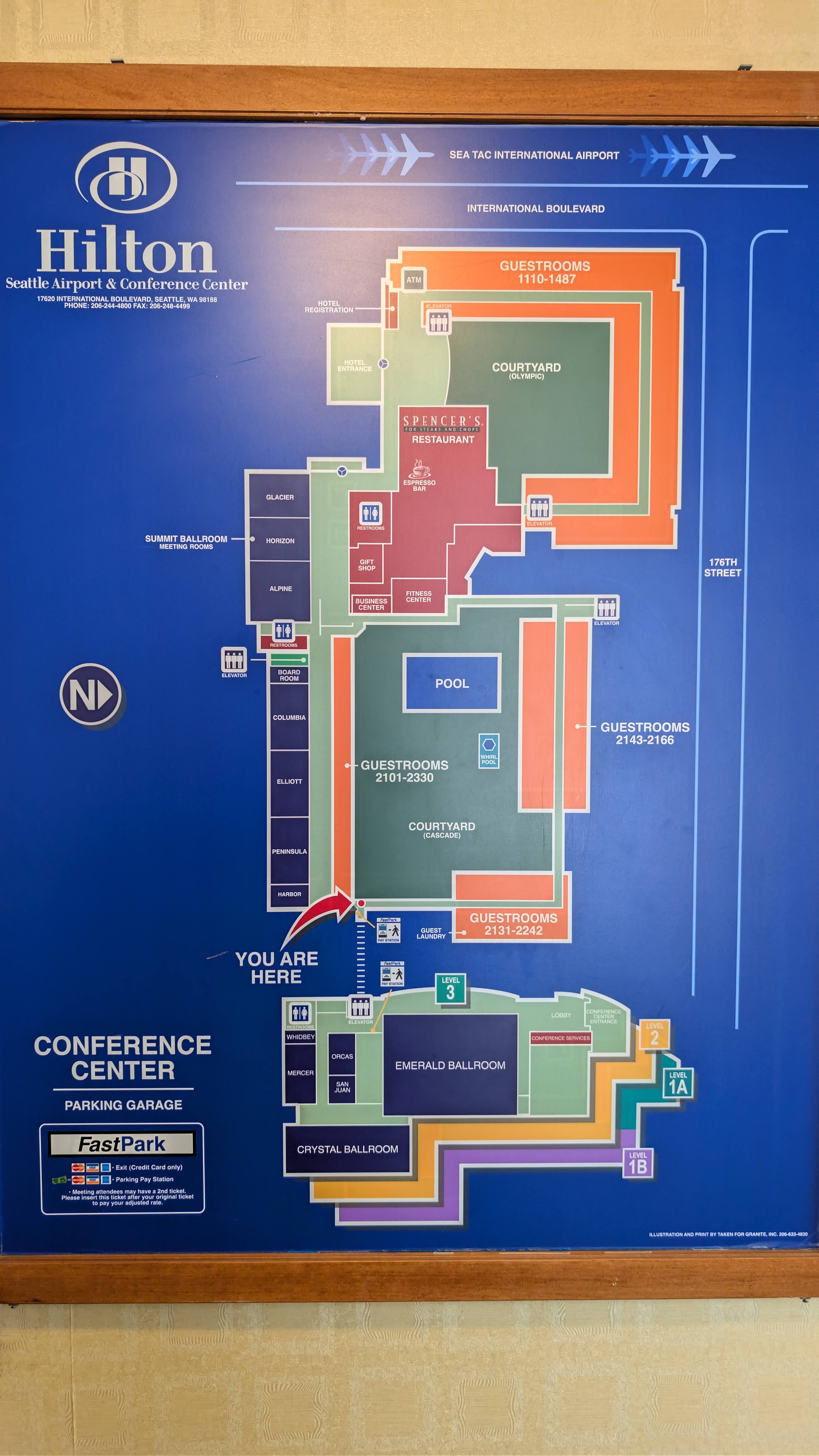 Hilton Seattle Airport & Conference Center map Hilton Seattle Airport & Conference Center map
