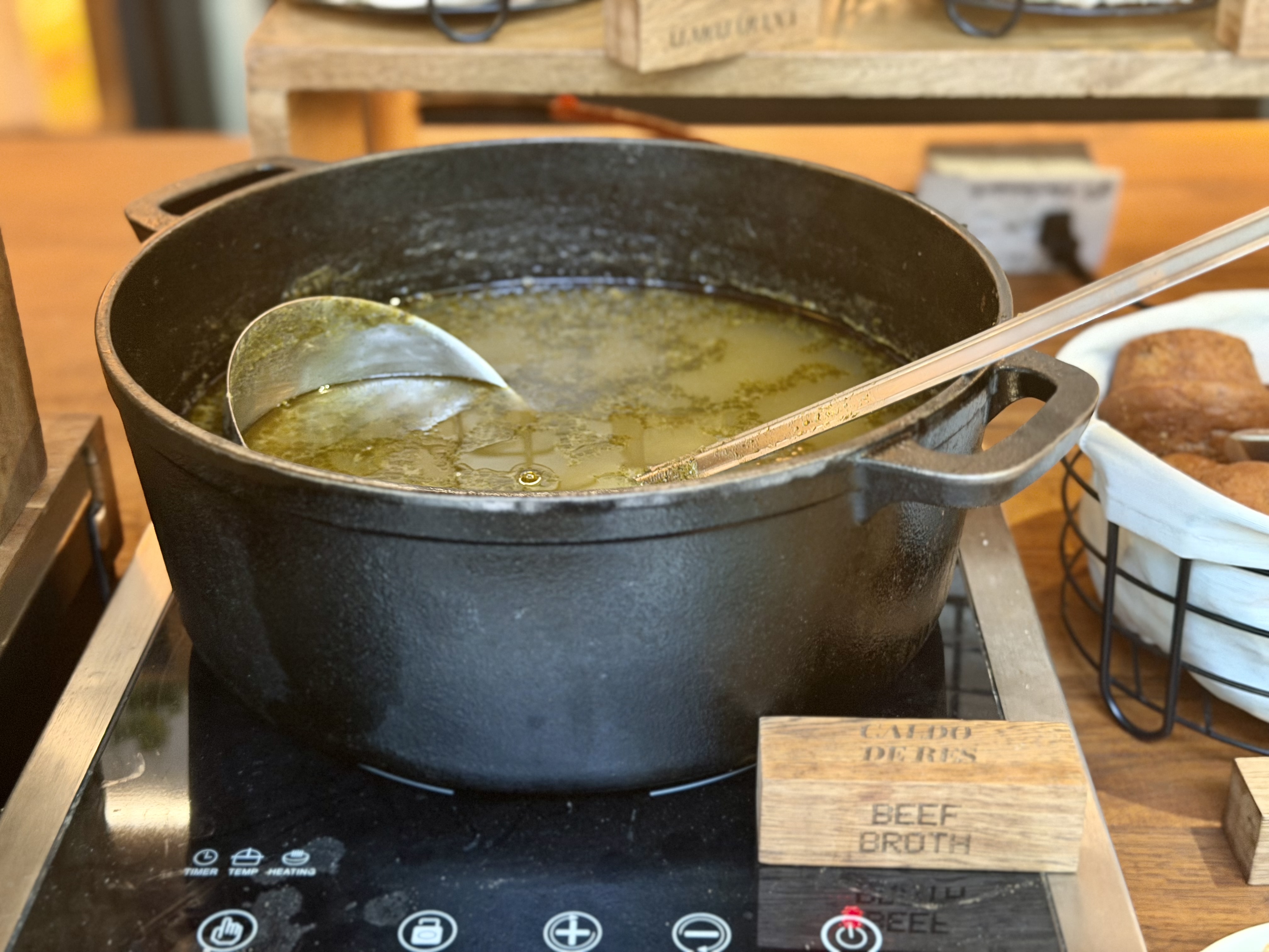 Hyatt Click Clack Medellin breakfast beef broth