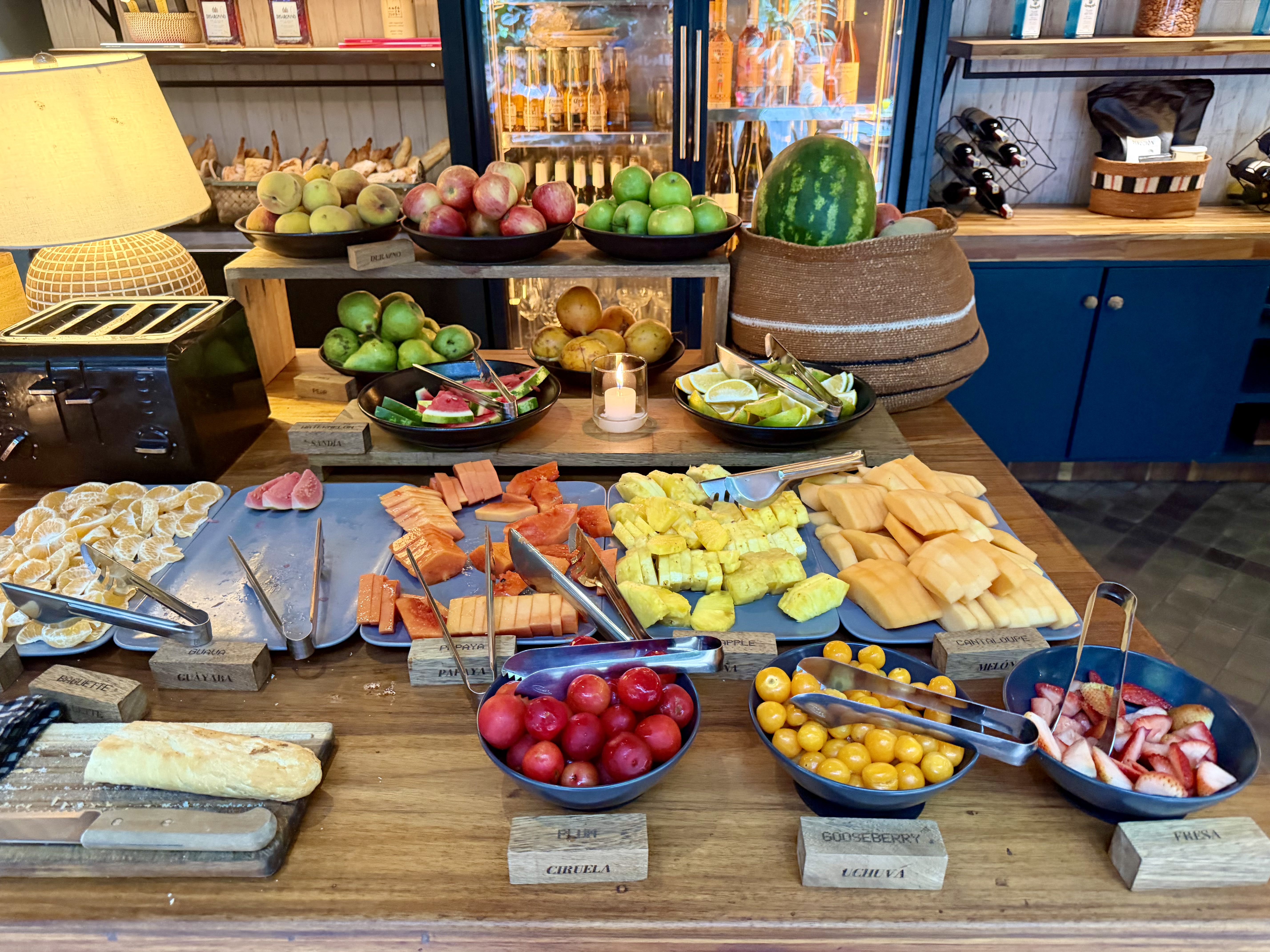 Hyatt Click Clack Medellin breakfast buffet fruit