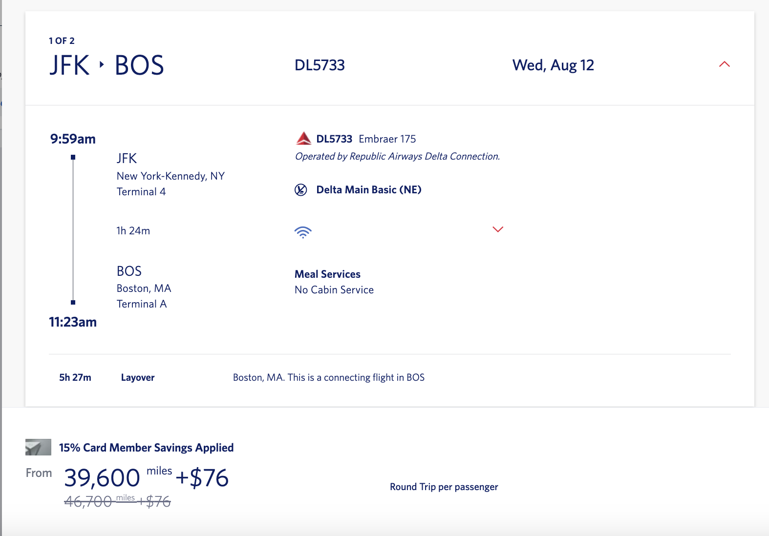 JFK FCO Award Deal Delta