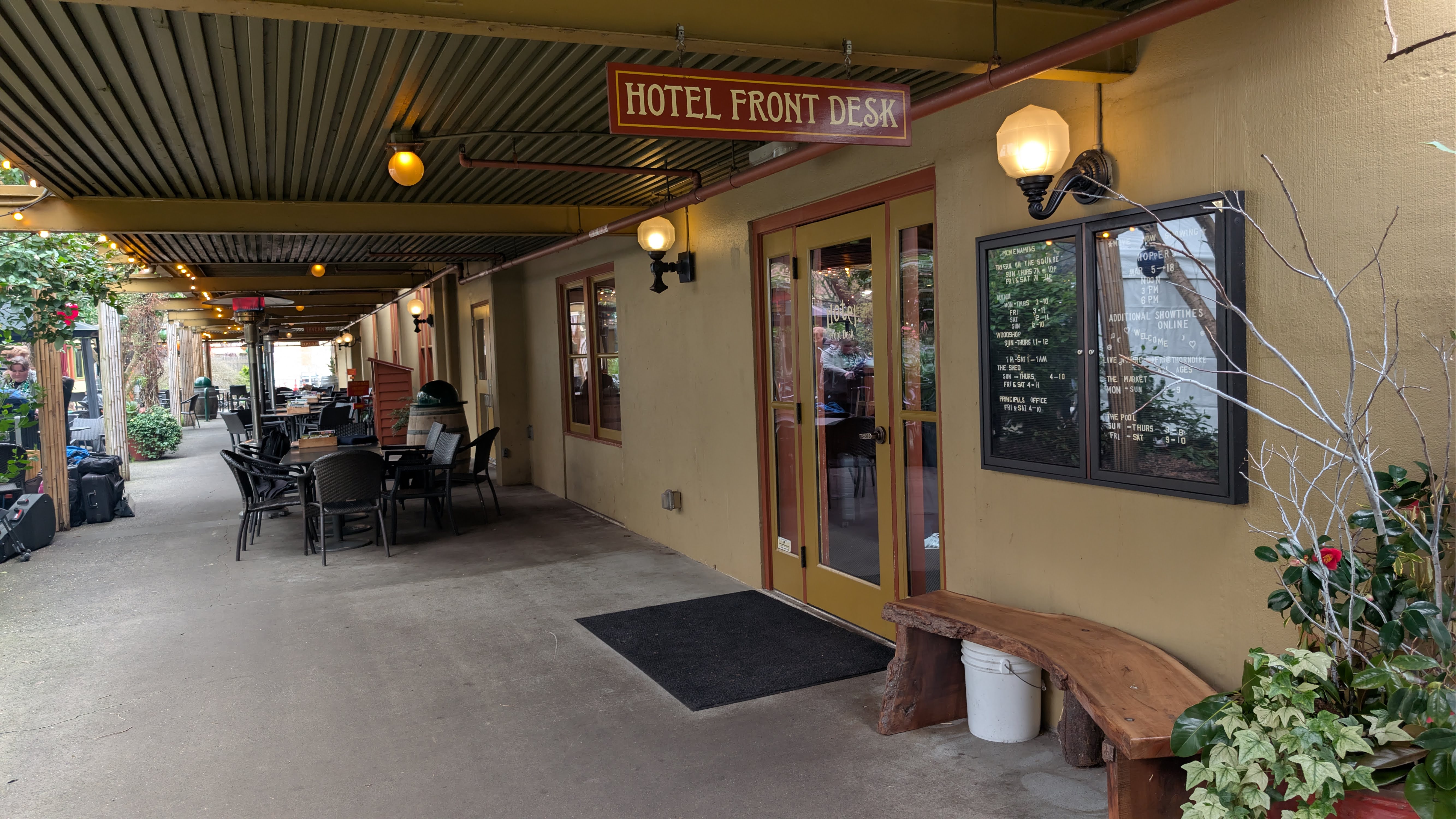 McMenamins Anderson School Hotel entrance and tavern
