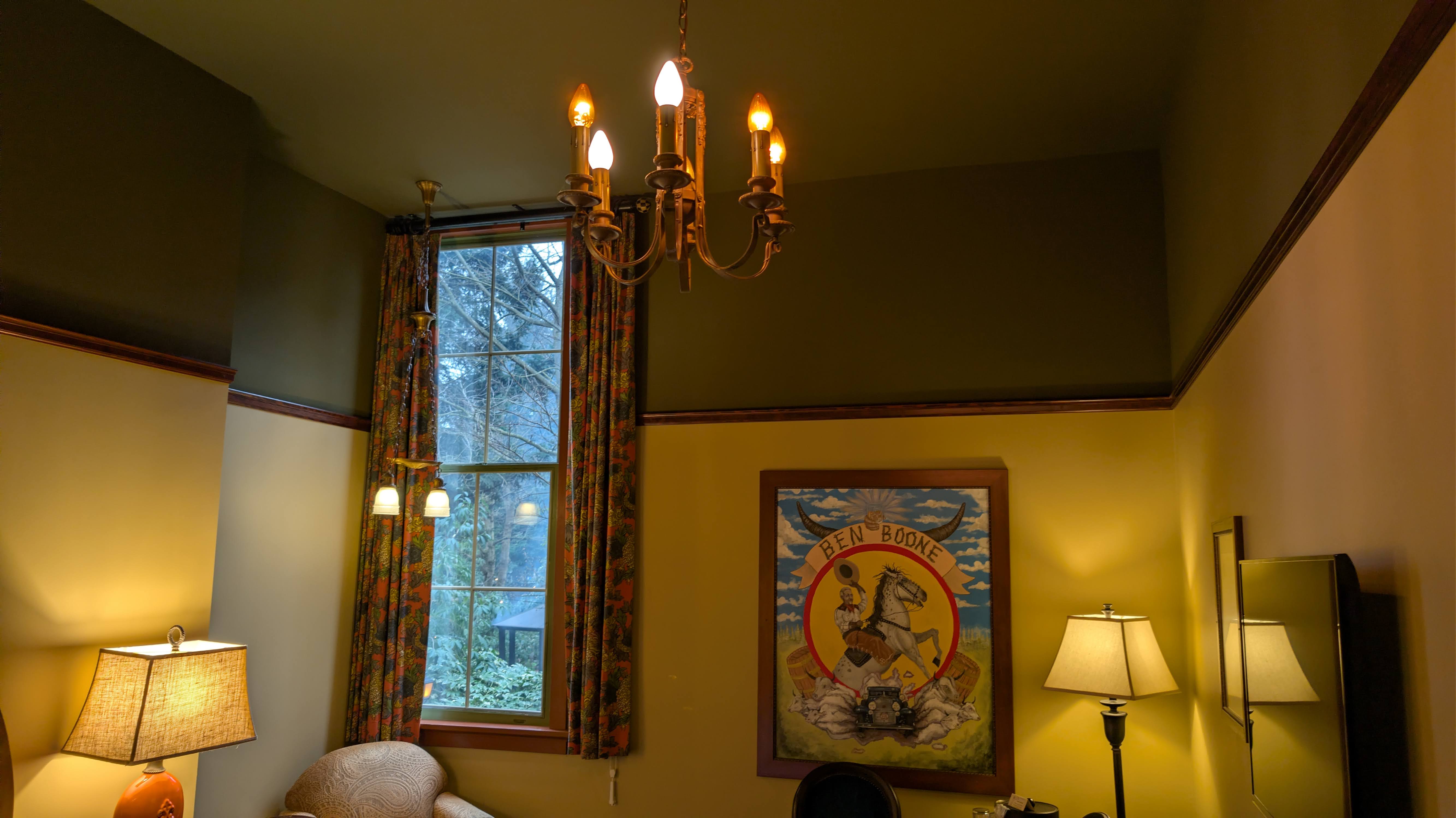 McMenamins Anderson School Hotel guest room lighting