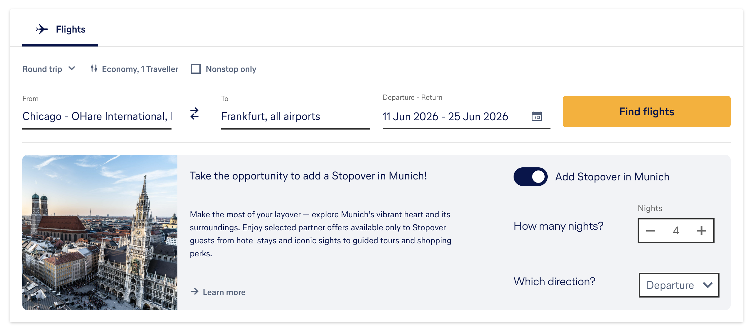 Searching for a Lufthansa stopover Searching for a Lufthansa stopover