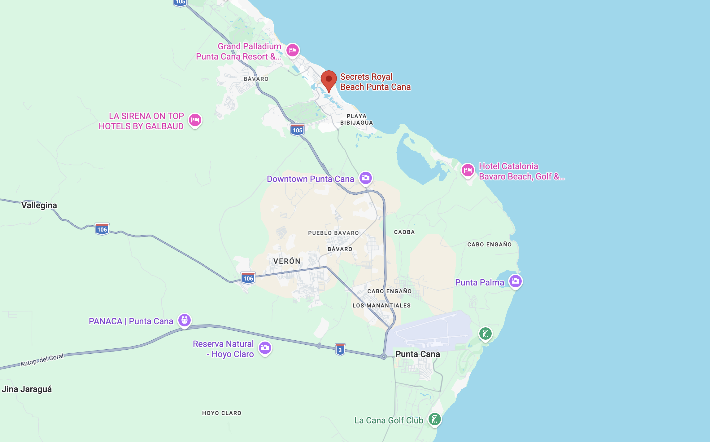 Secrets Royal Beach Punta Cana location