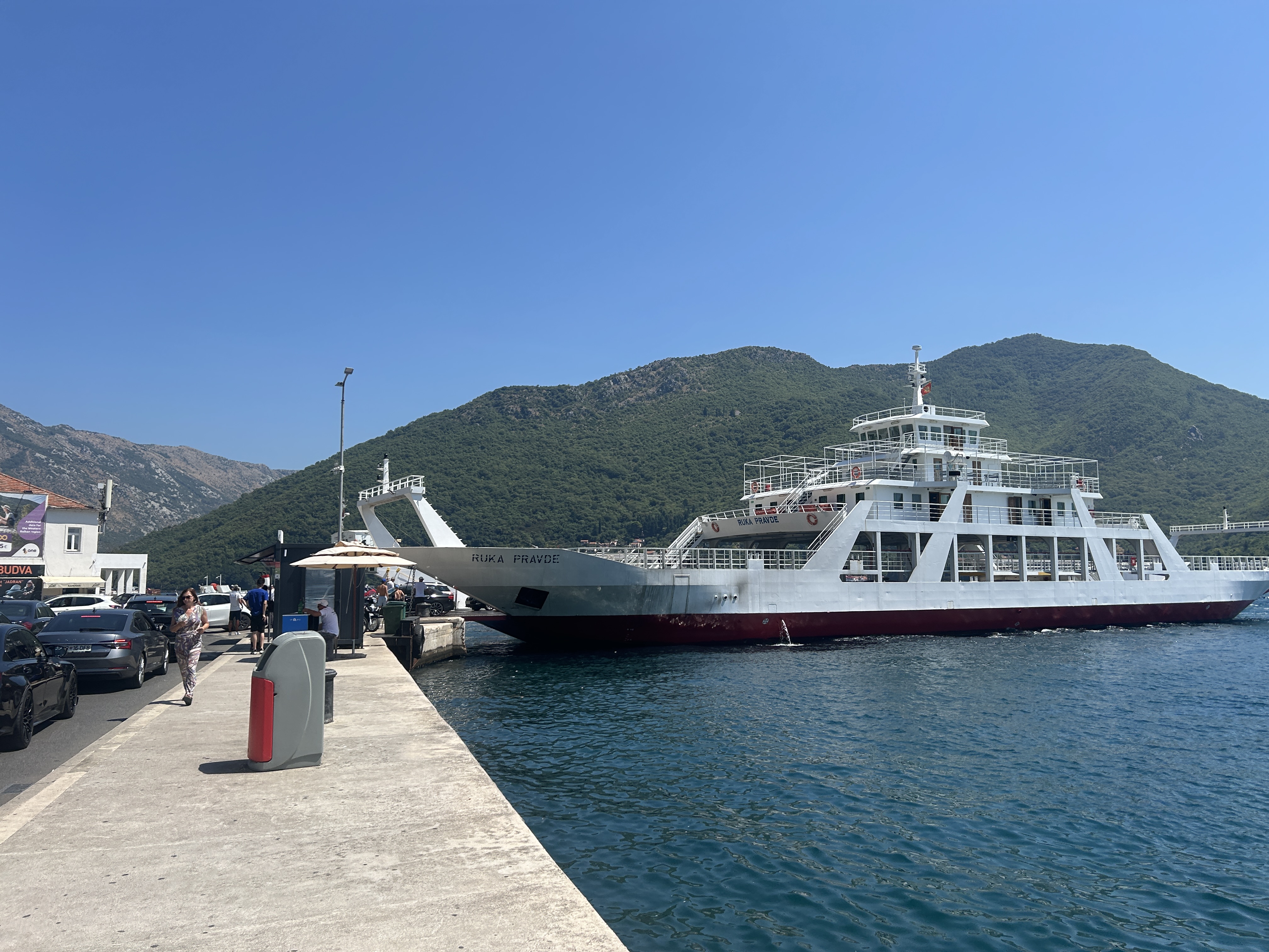 The car ferry in montenegro The car ferry in montenegro