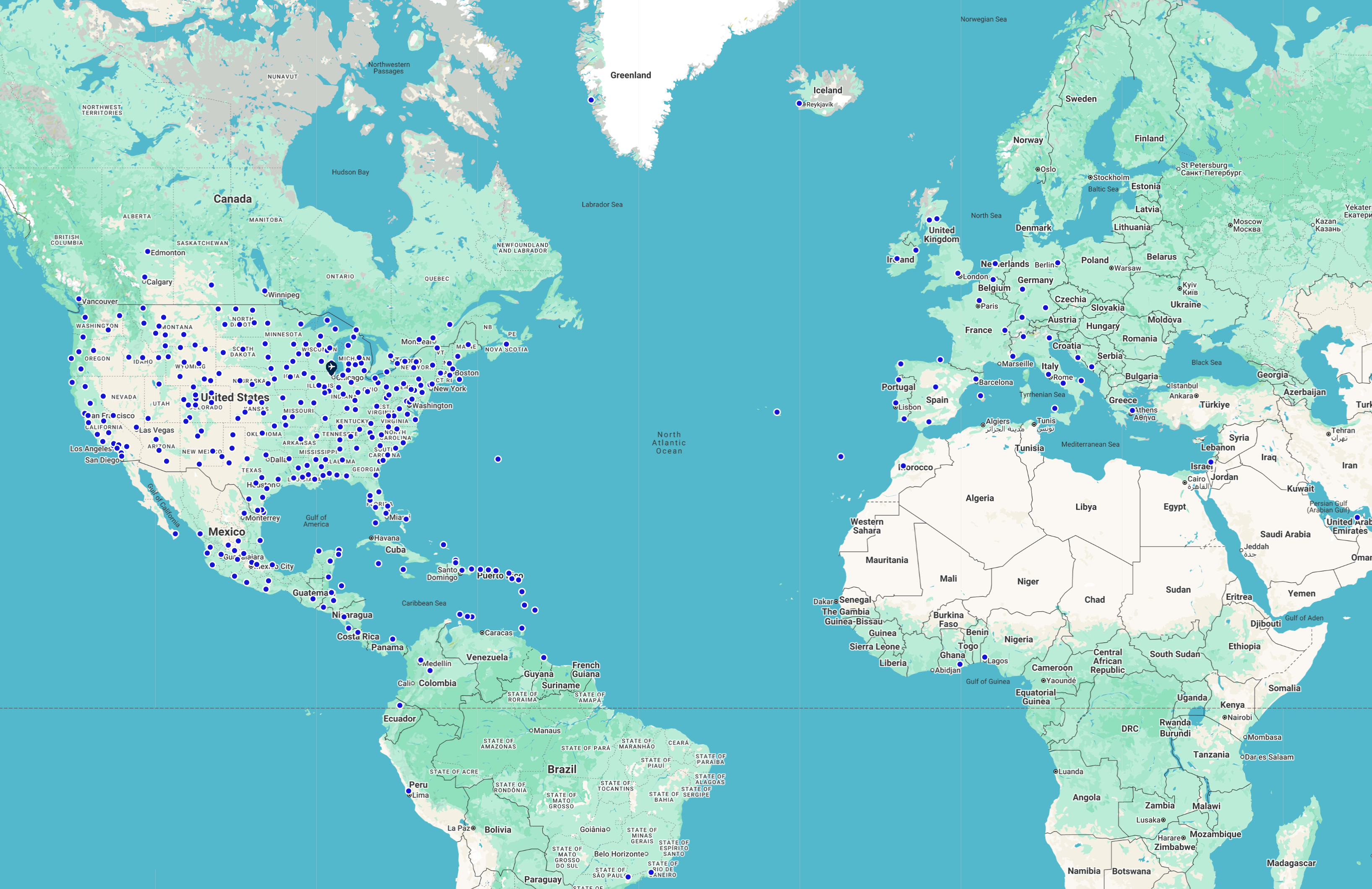 United Airlines Route Map United Airlines Route Map