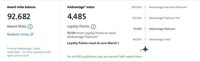 AA Loyalty Points Elite Status AA Loyalty Points Elite Status