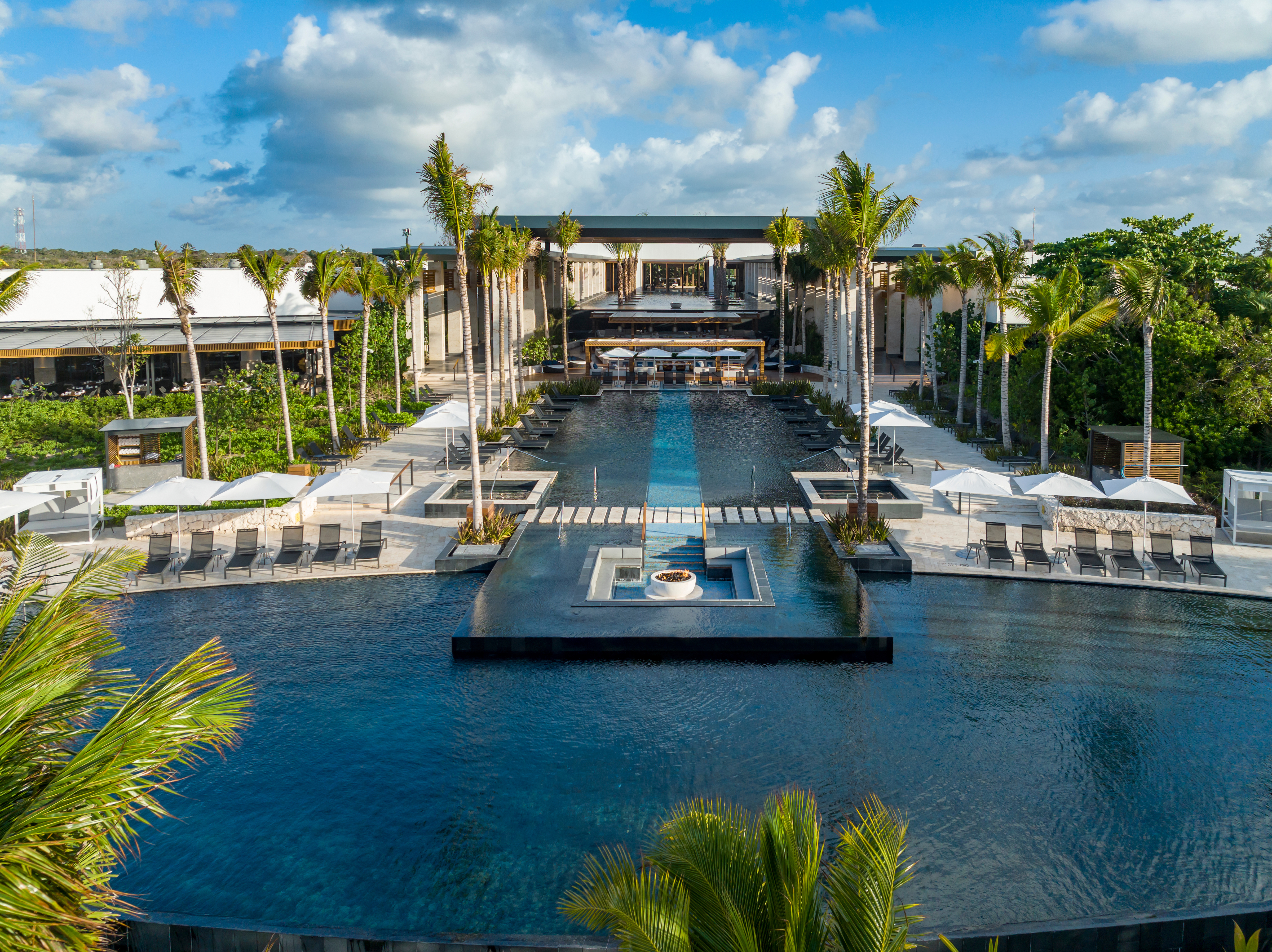 Aerial Conrad Tulum PoolBeach Aerial Conrad Tulum PoolBeach