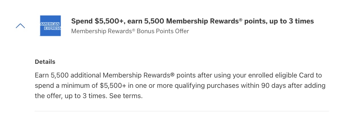 Amex Offer up to 16,5k Amex Offer up to 16,5k