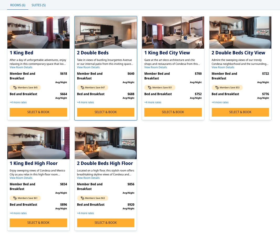 Andaz Condesa Cash Rates Andaz Condesa Cash Rates