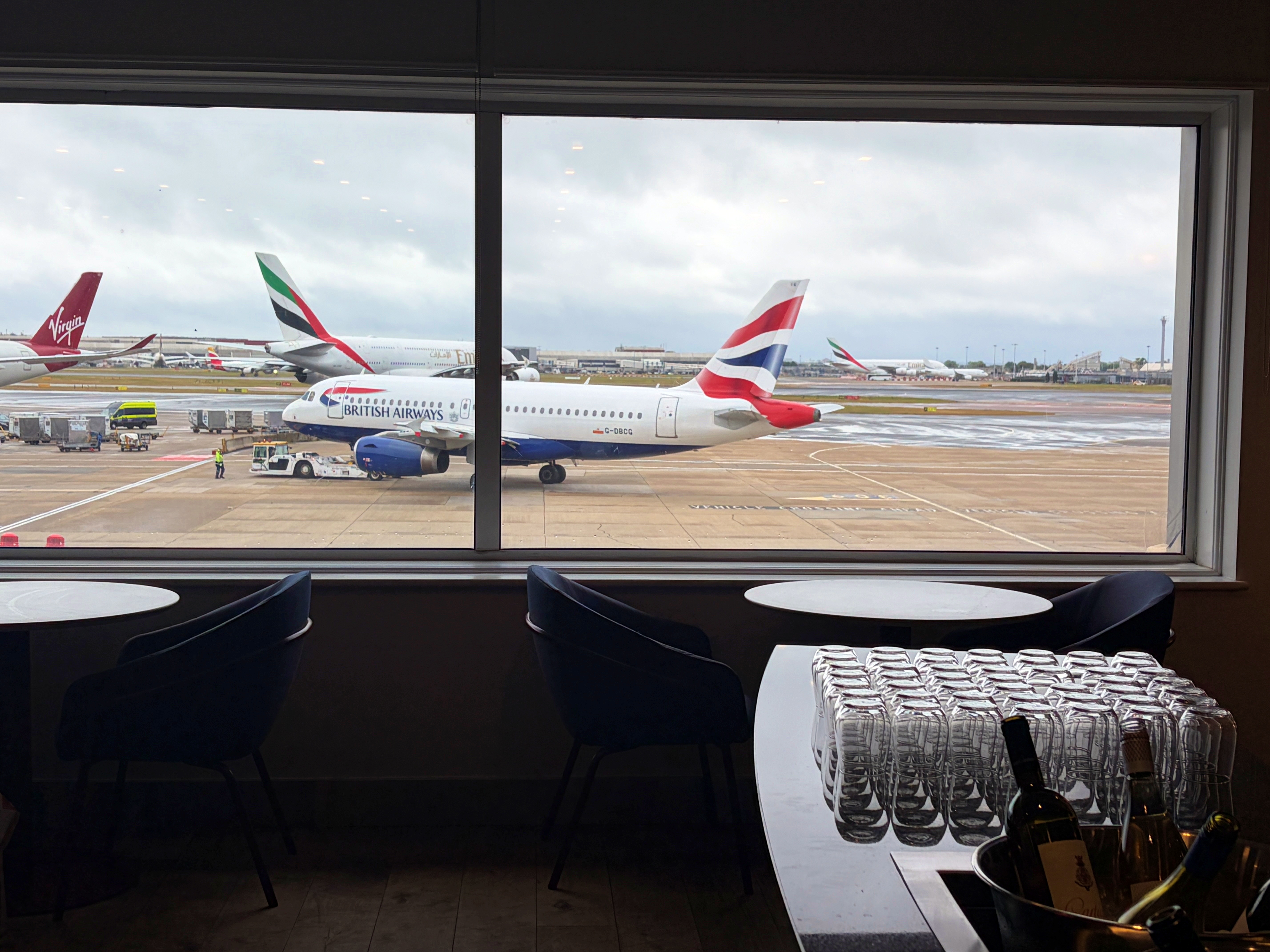 BA Galleries Club Lounge T3 Heathrow plane watching