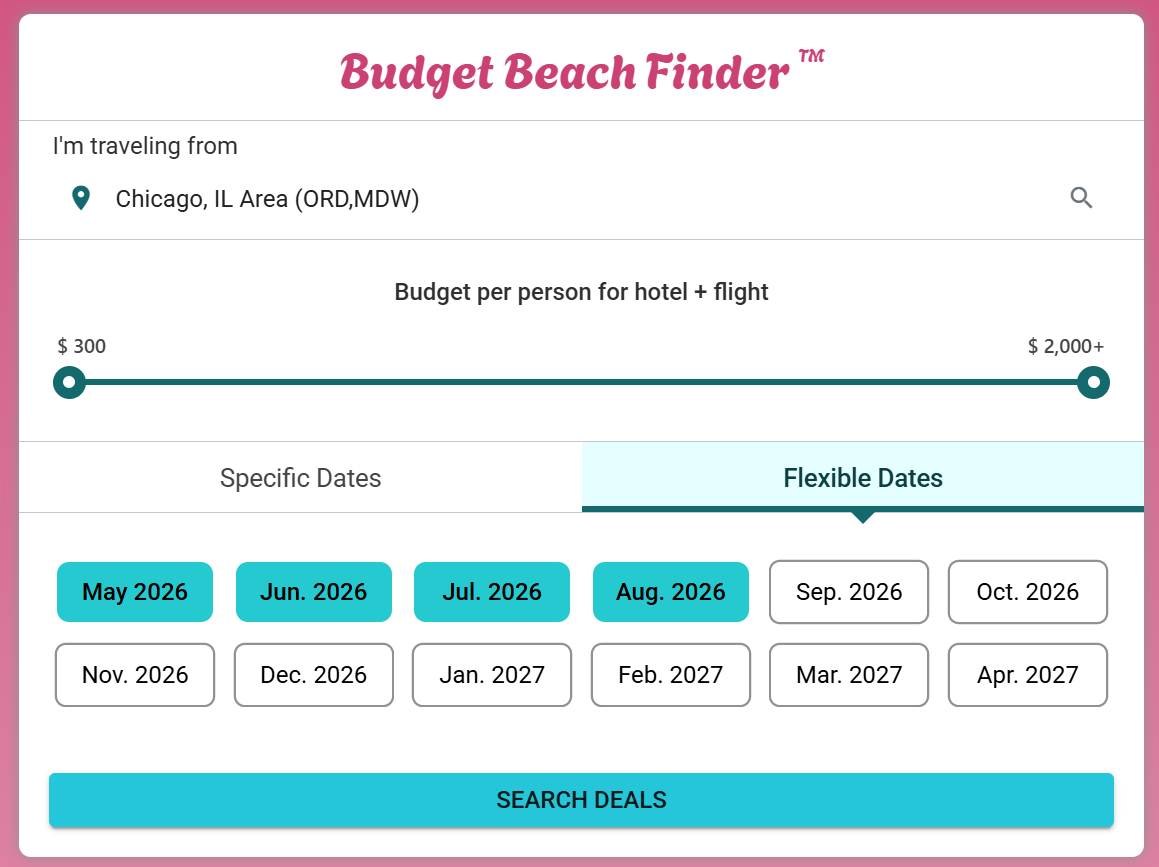 Budget Beach Finder
