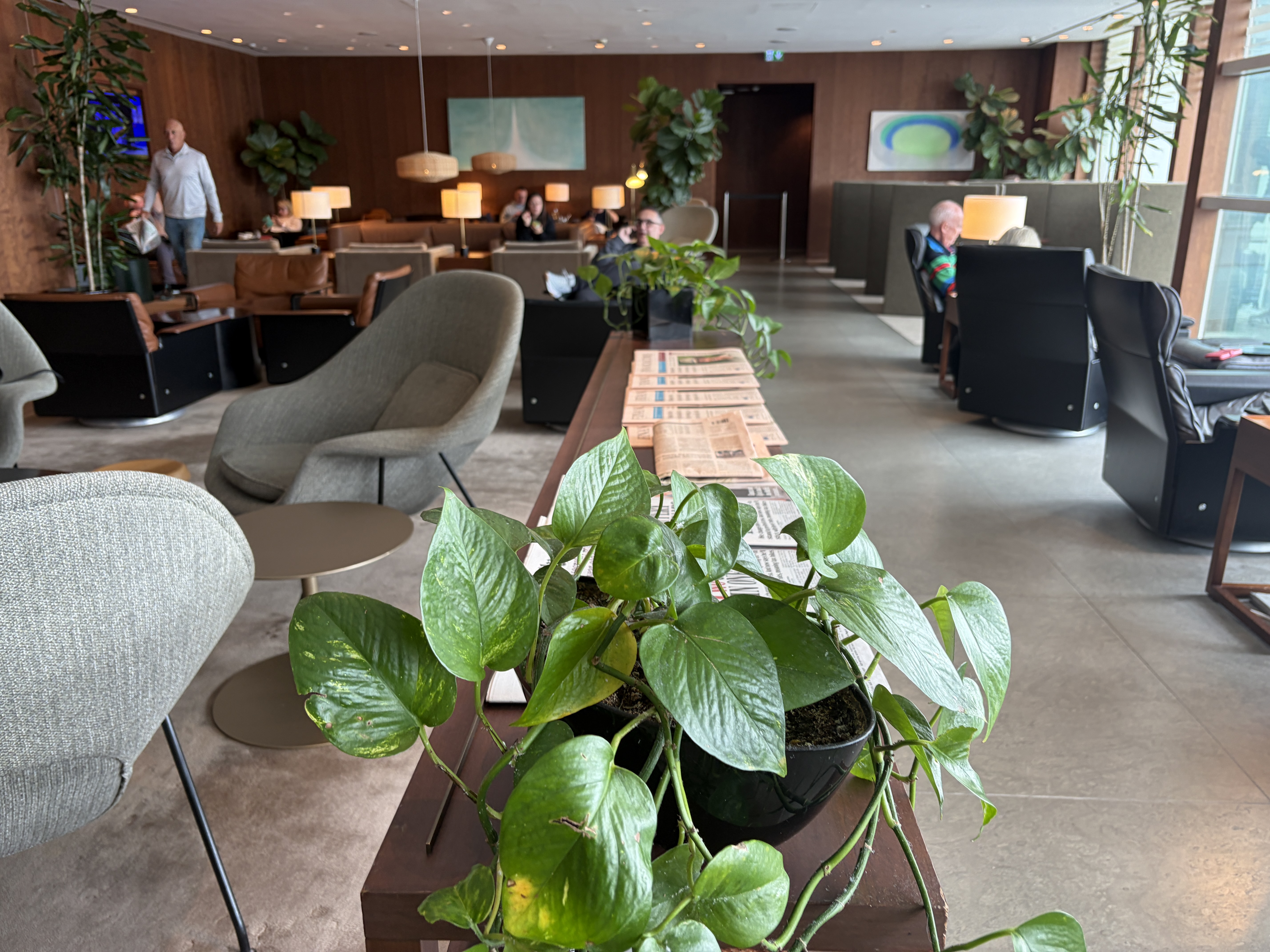 Cathay Pacific Business Class Lounge seating