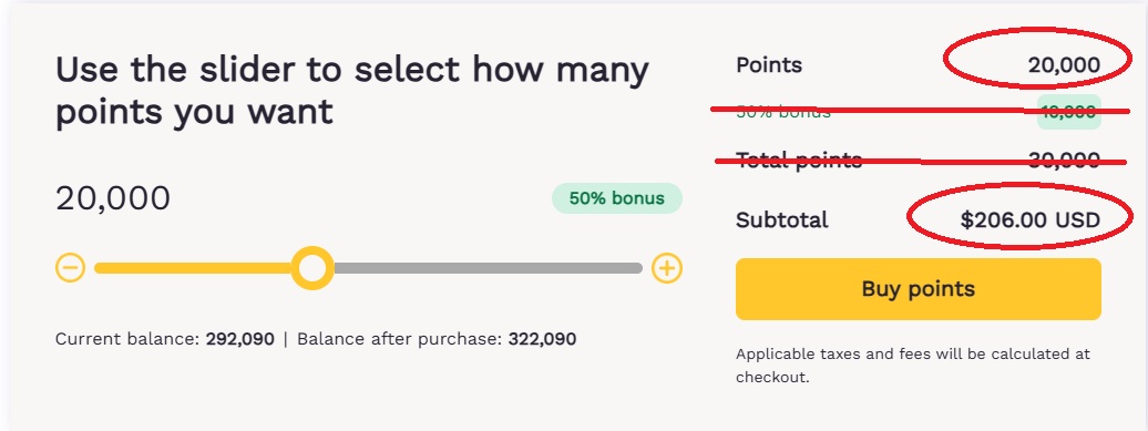 Choice Buy Points No Bonus Choice Buy Points No Bonus