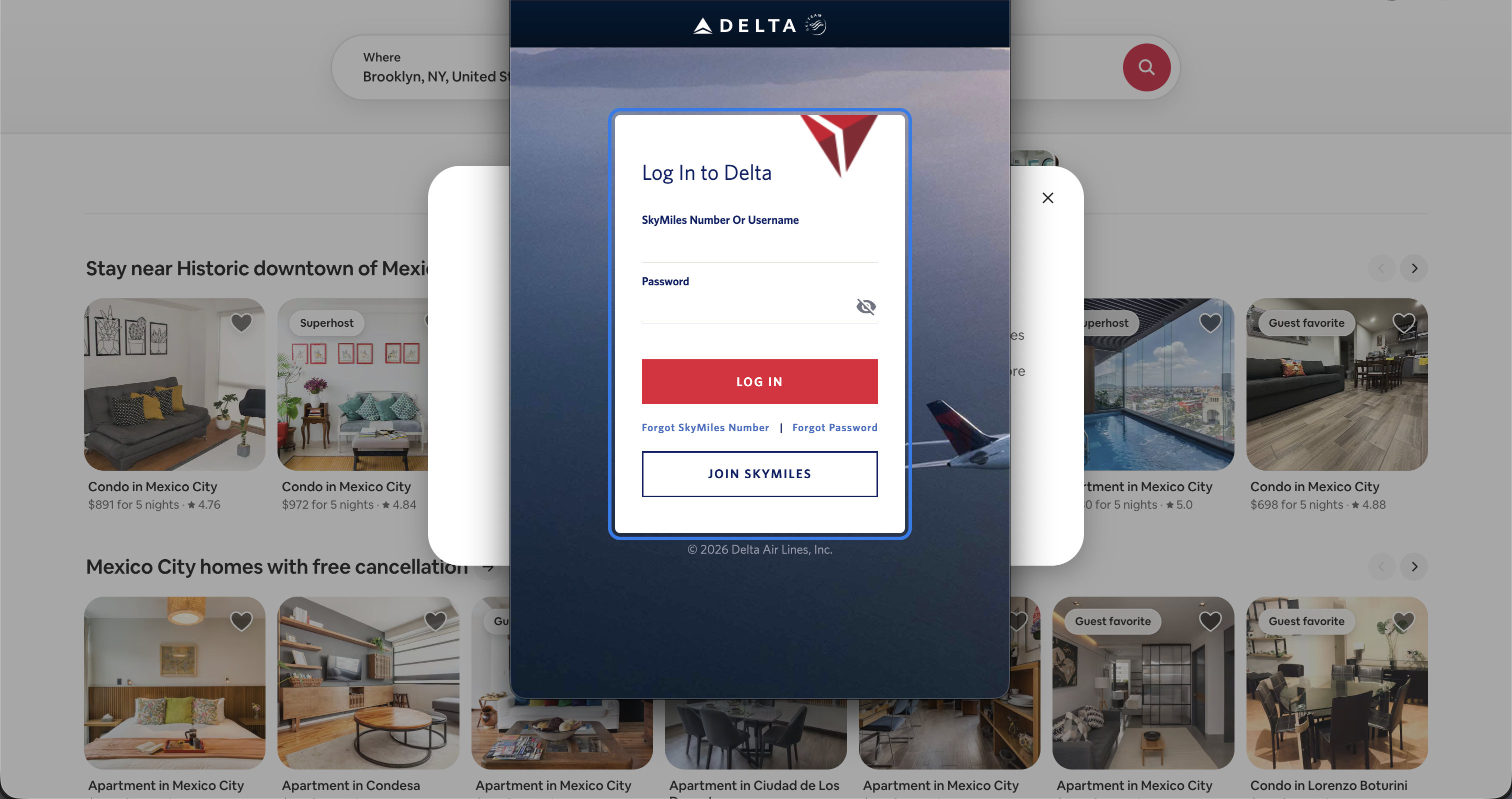 Connect Delta Airbnb second page Connect Delta Airbnb second page