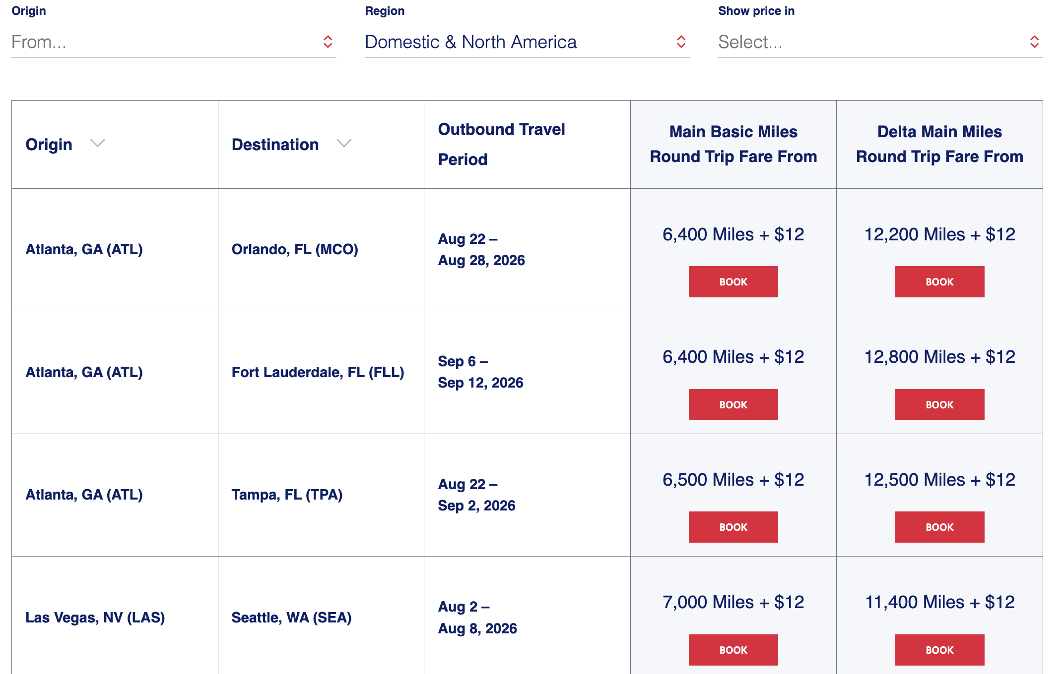 Delta SkyMiles award sale May 2026 domestic