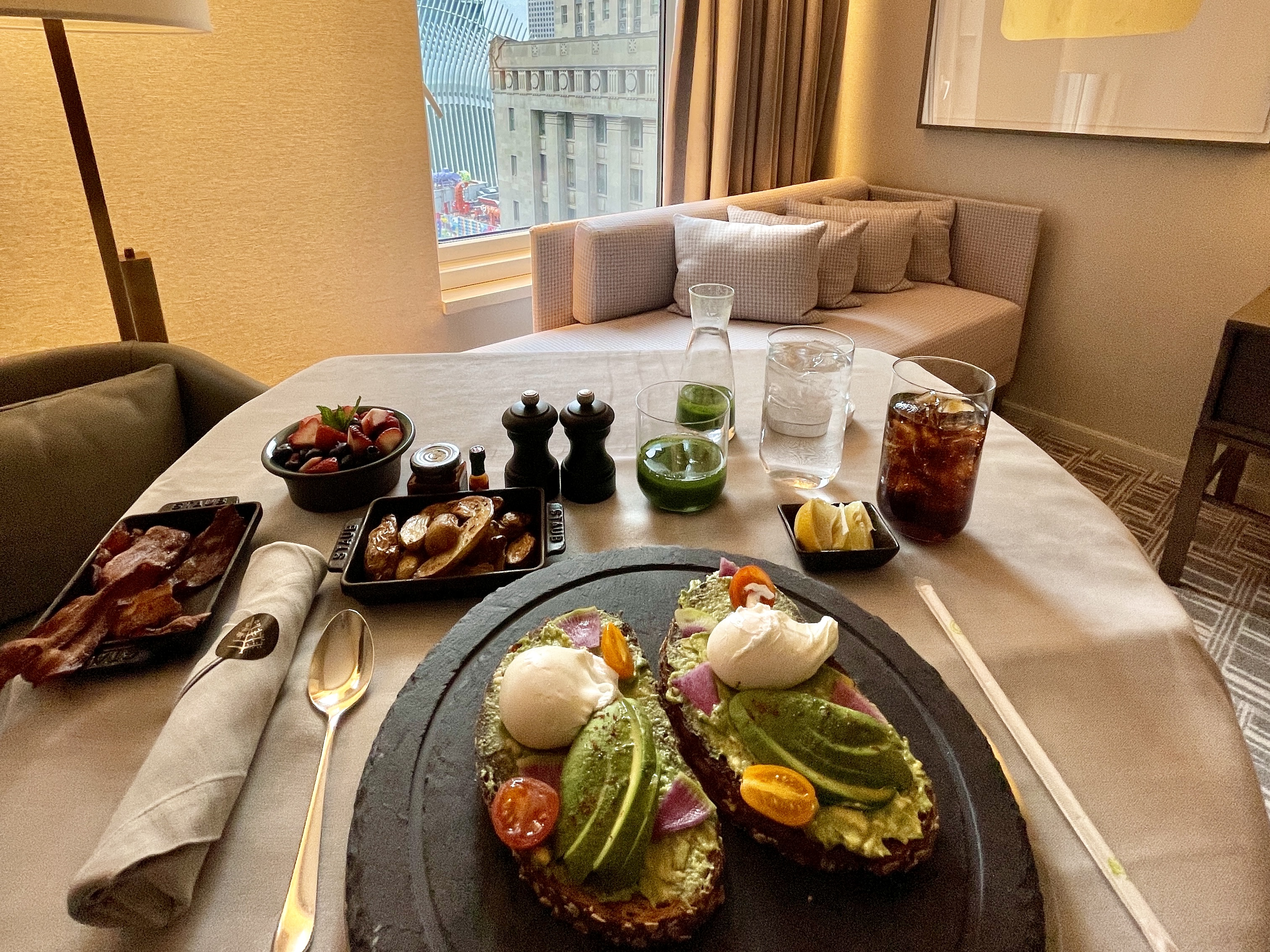 Four Seasons New York Downtown Room Service Breakfast