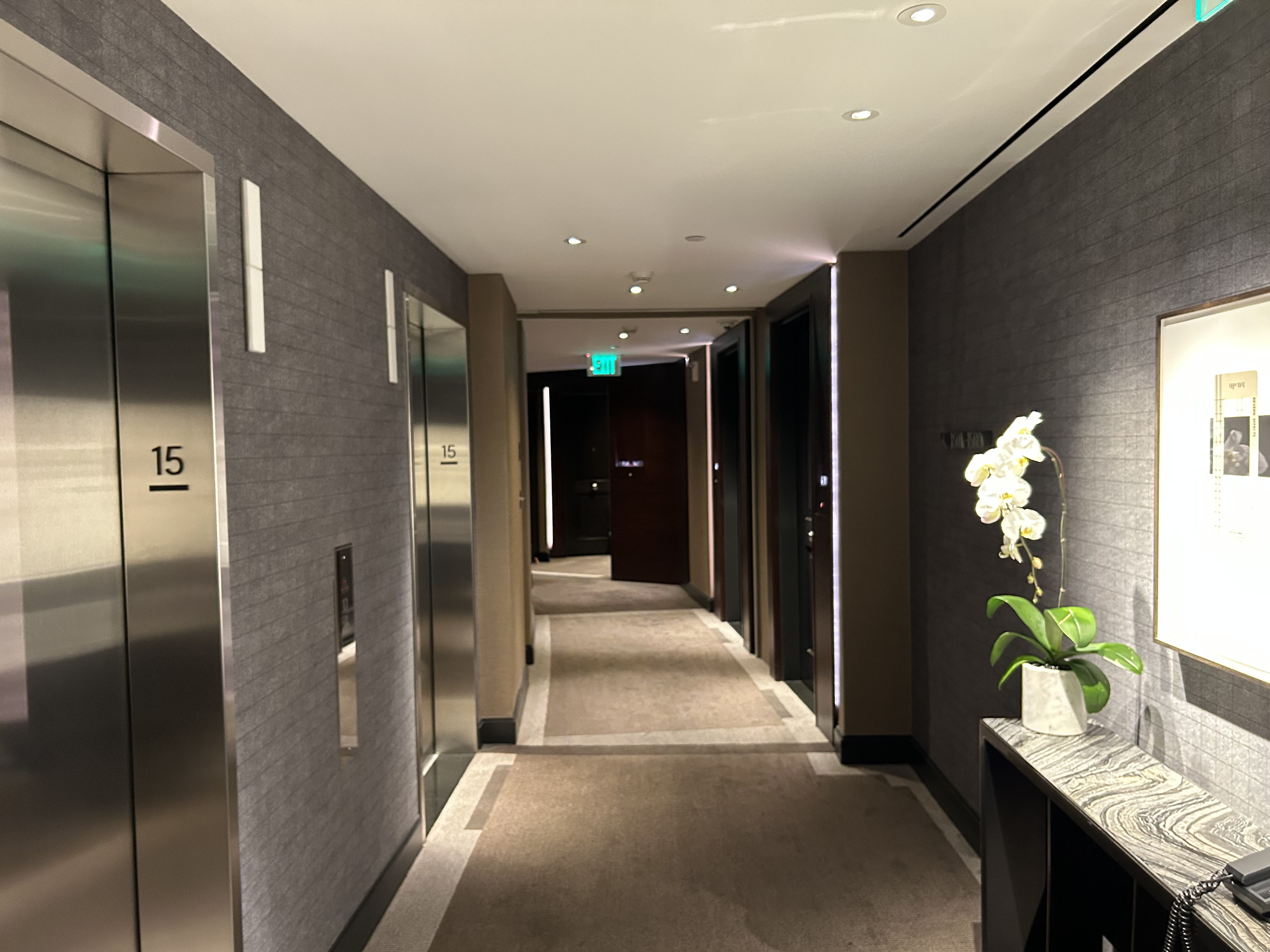 Four Seasons One Dalton Boston 15th floor hallway
