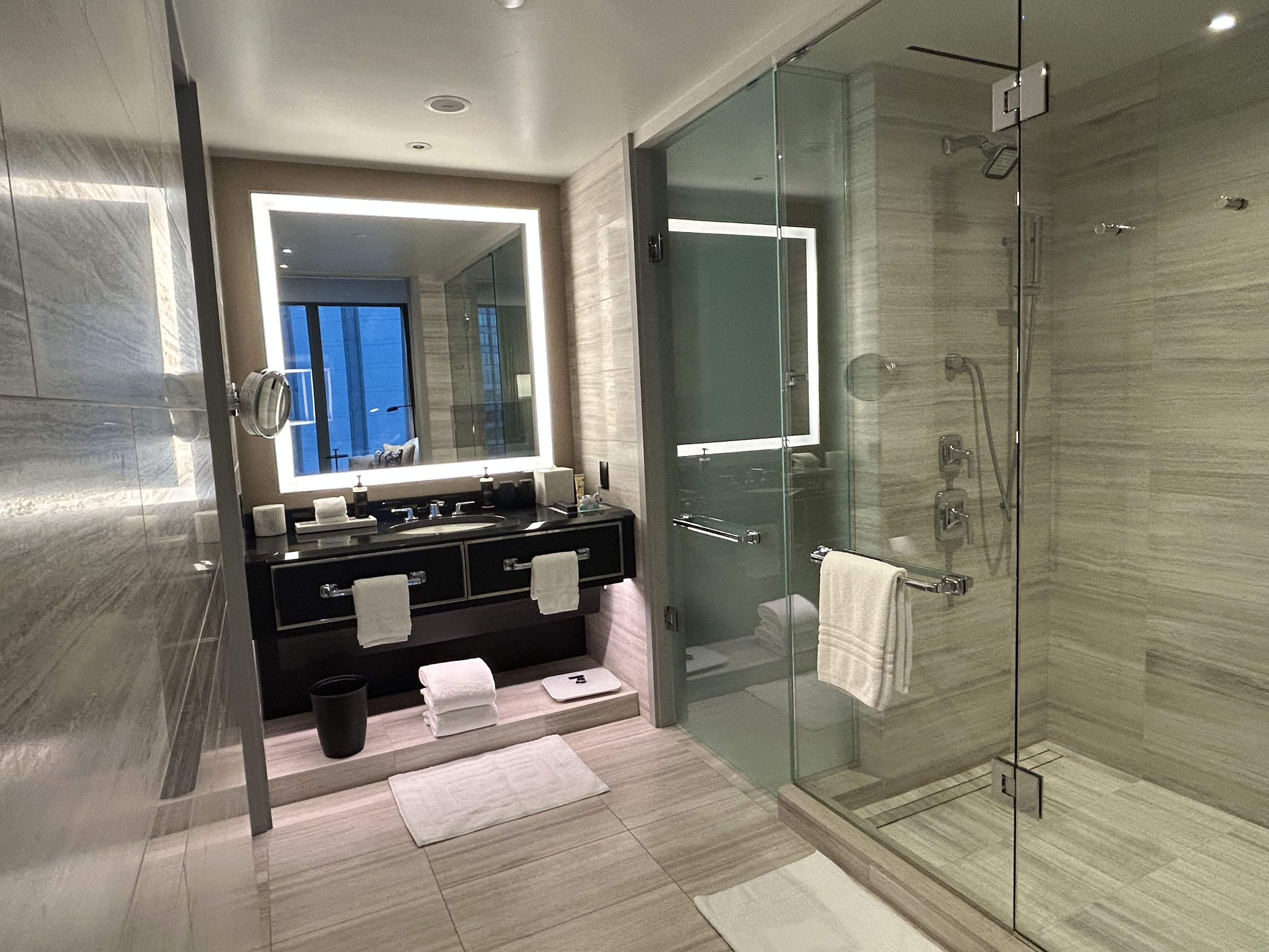 Four Seasons One Dalton Boston room 1502 bathroom