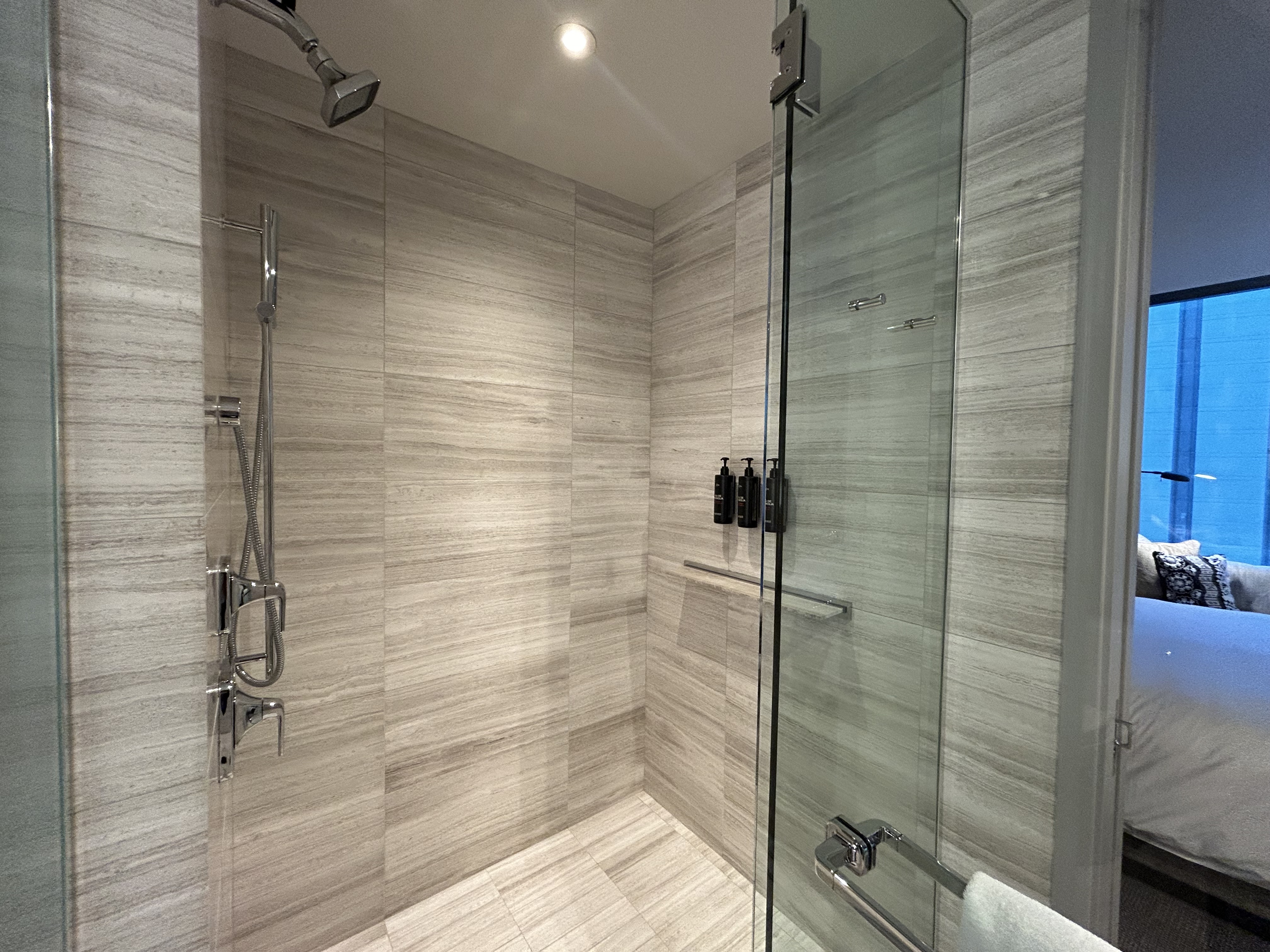 Four Seasons One Dalton Boston room 1502 shower