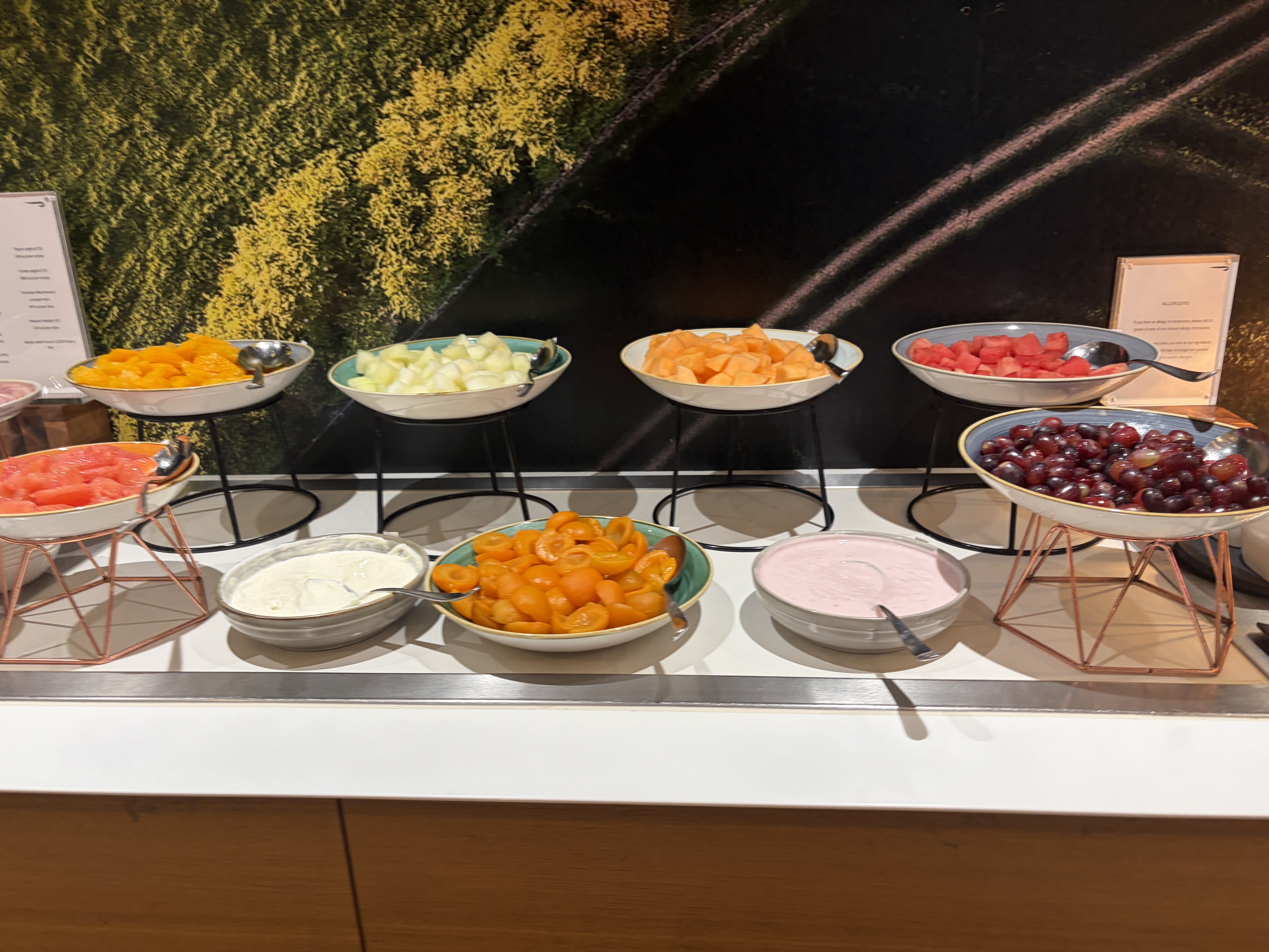 Fresh fruit BA Club Galleries Lounge T3 Heathrow Airport