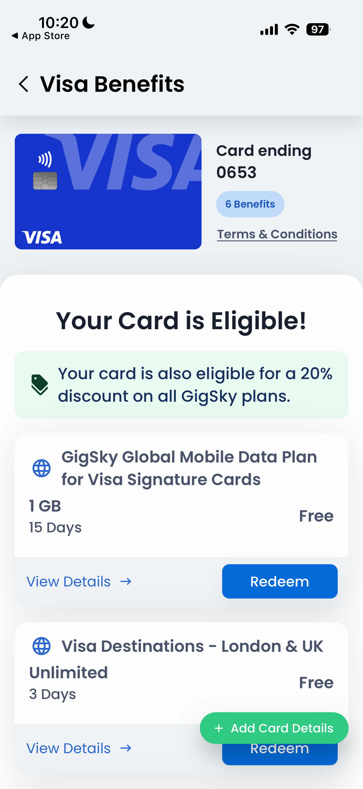 GigSky App Visa GigSky App Visa