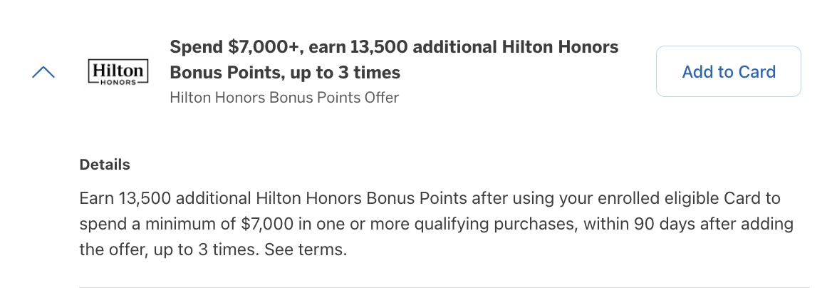 Hilton AMEX OFFER Hilton AMEX OFFER