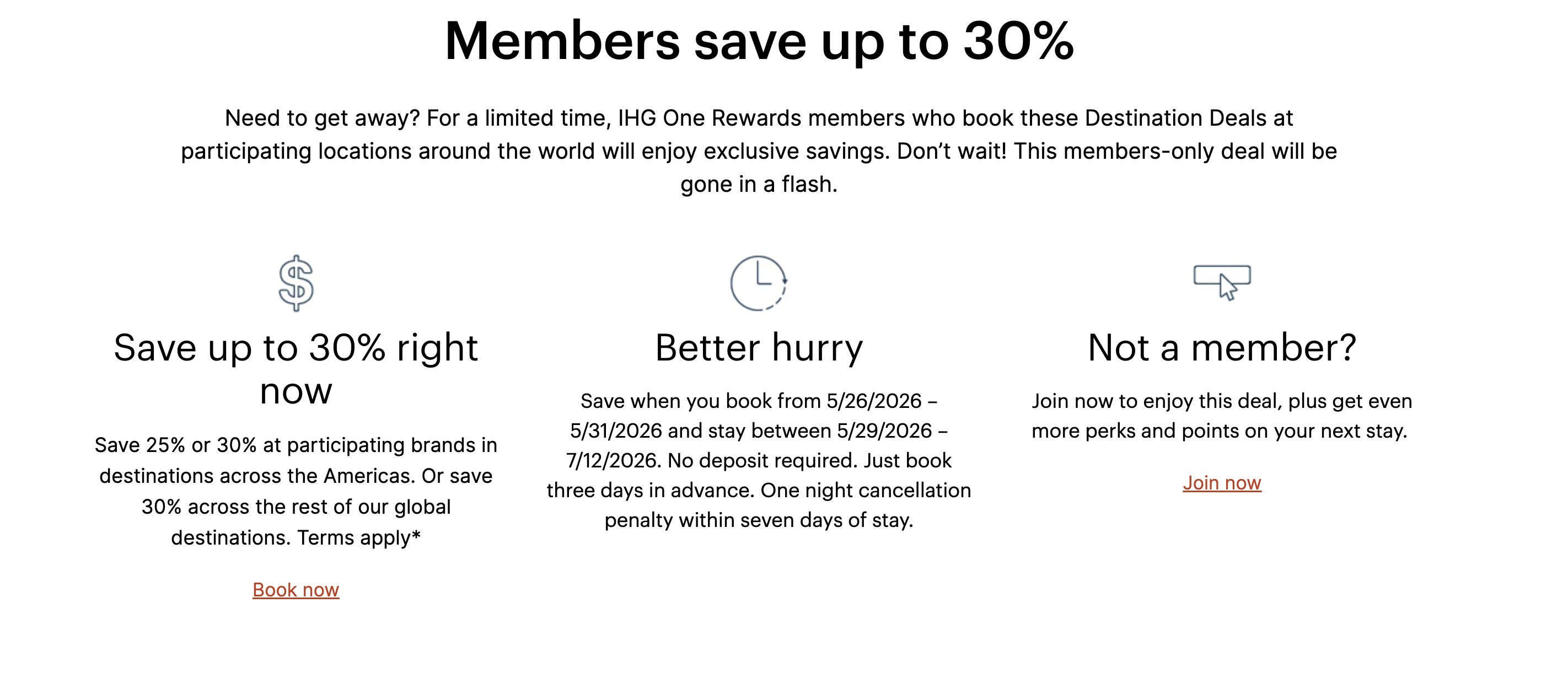 IHG Destination Deals Summer 2026 IHG Destination Deals Summer 2026