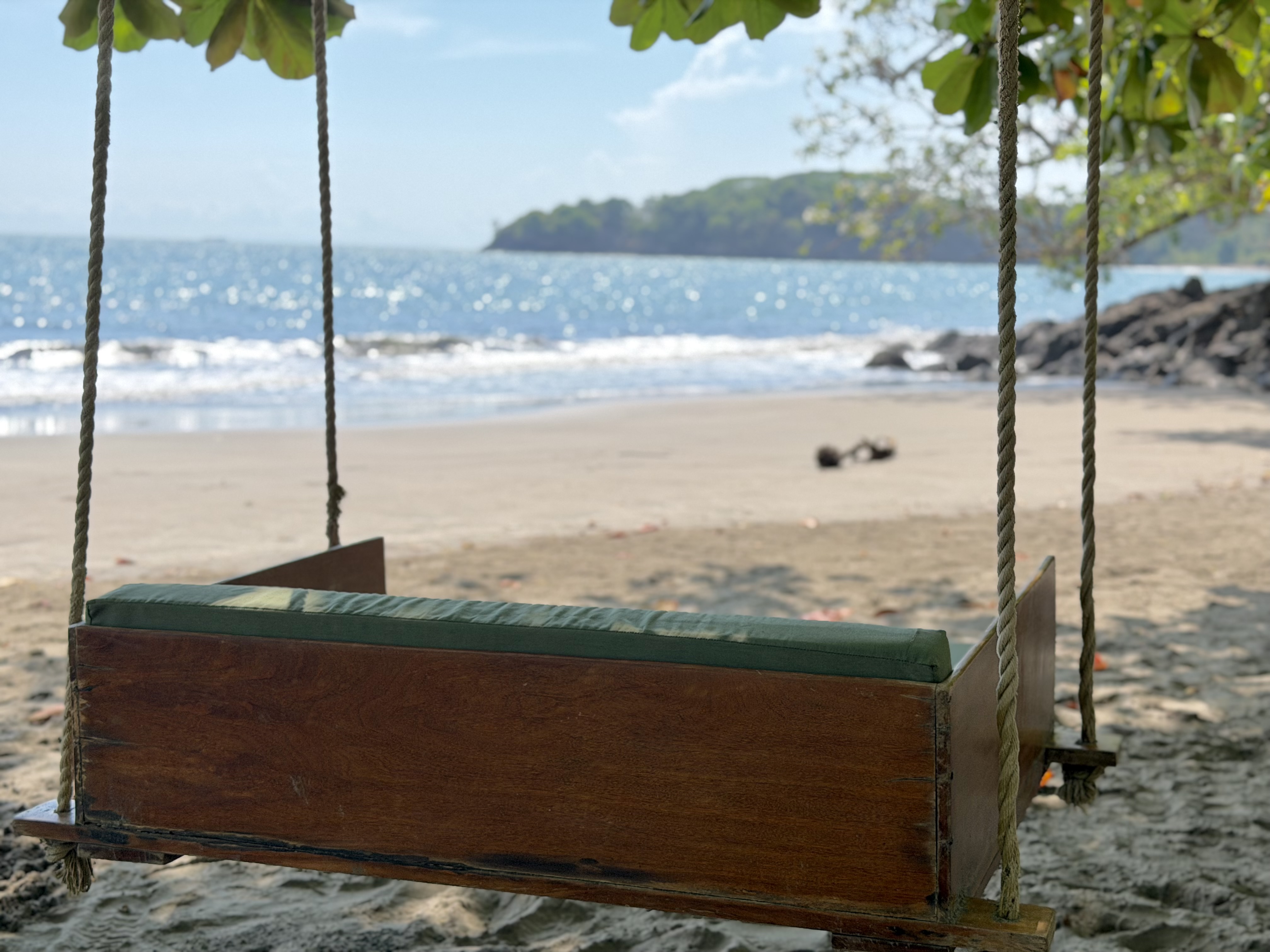 Isla Palenque Panama beach swing