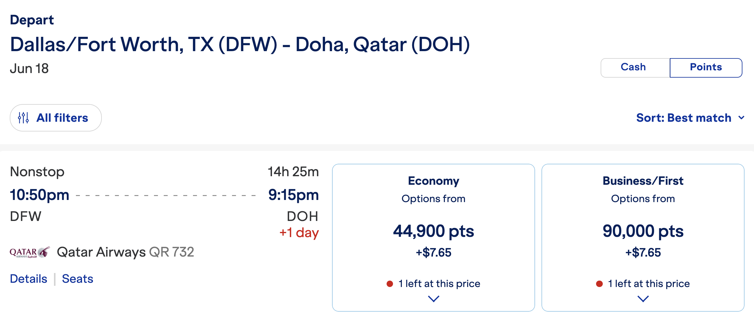 JetBlue DFW DOH Qsuite redemption JetBlue DFW DOH Qsuite redemption