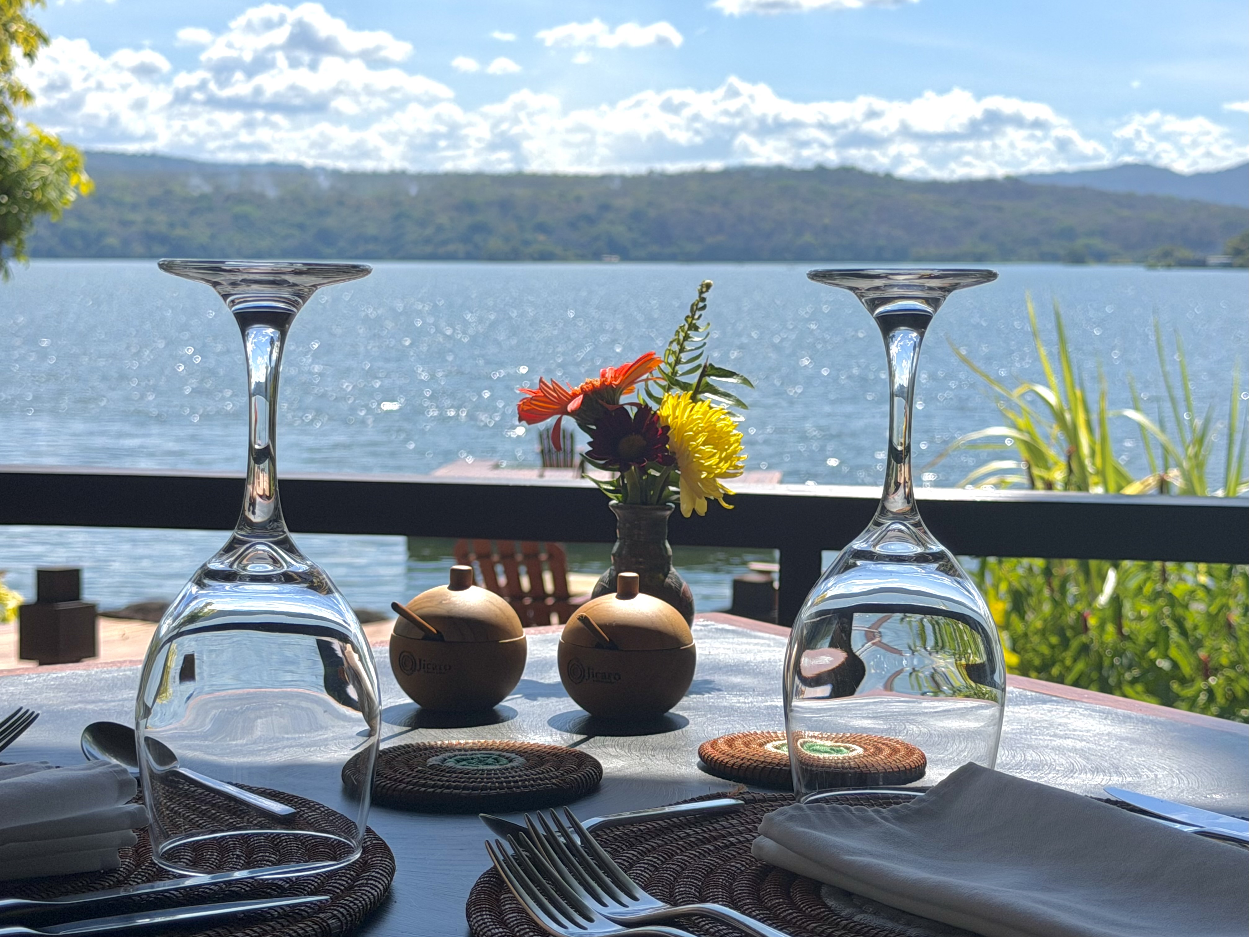 Jicaro Island dining table close up