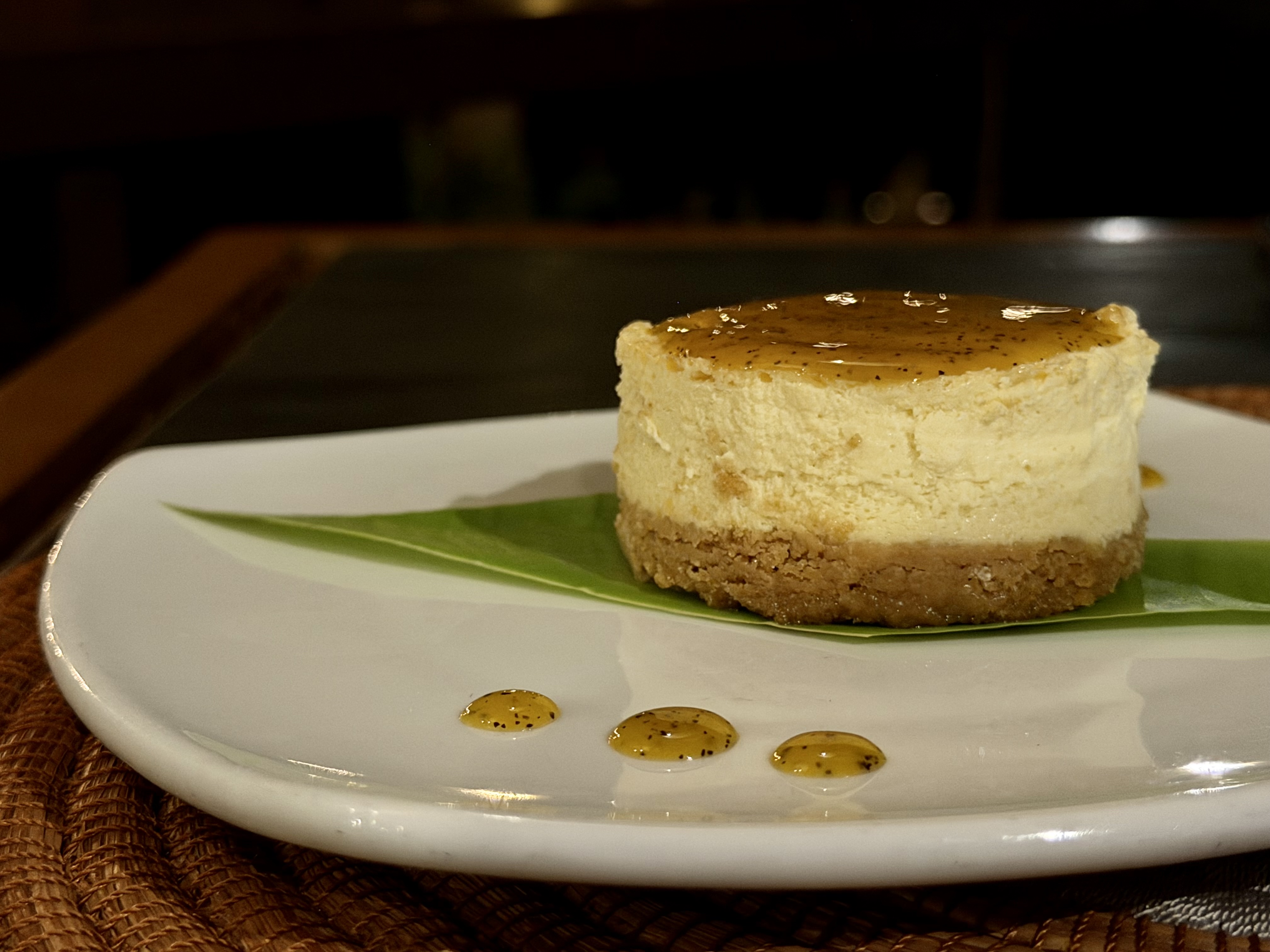 Jicaro Island dinner cheese cake dessert
