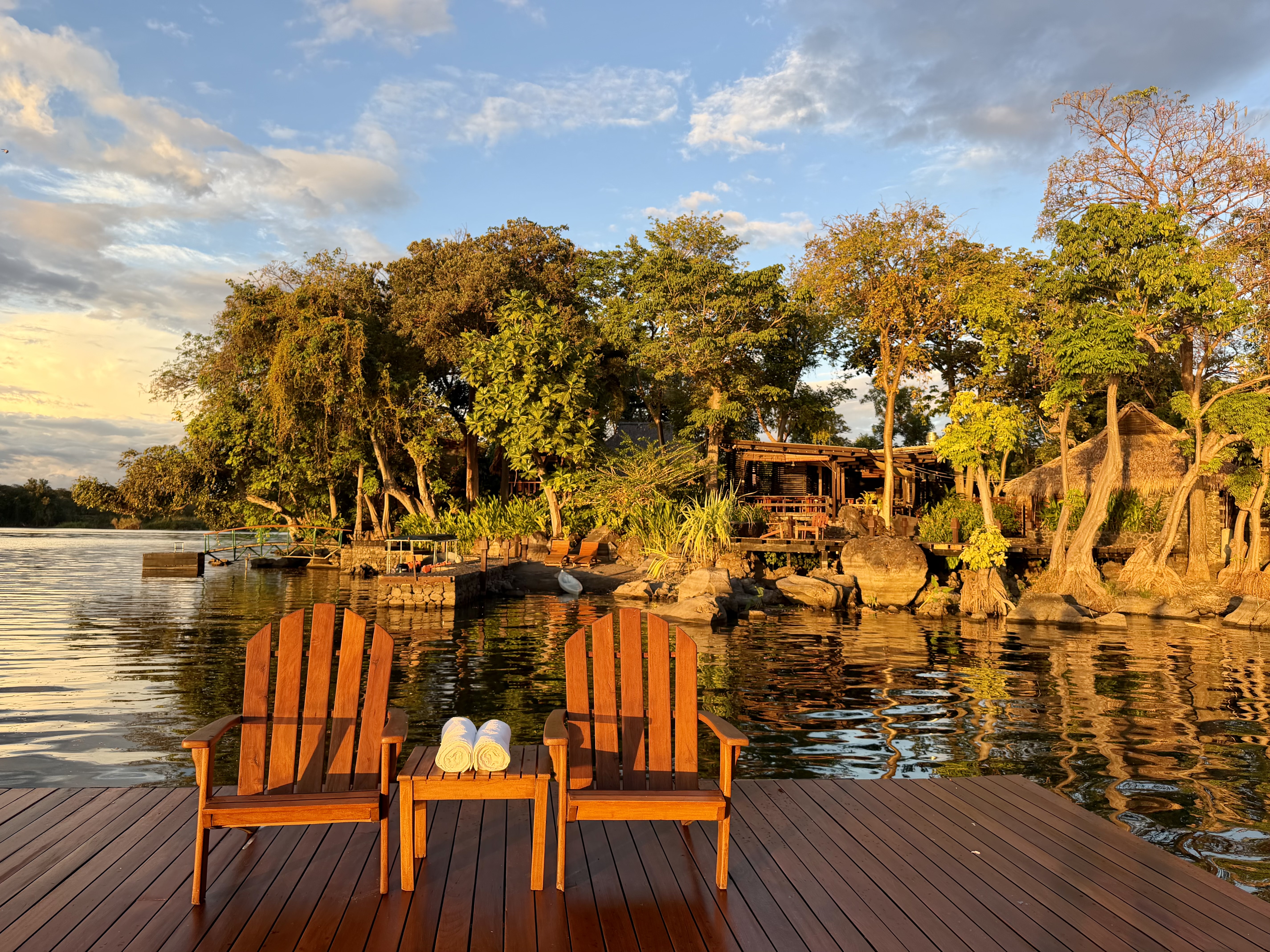 Jicaro Island pontoon at sunset