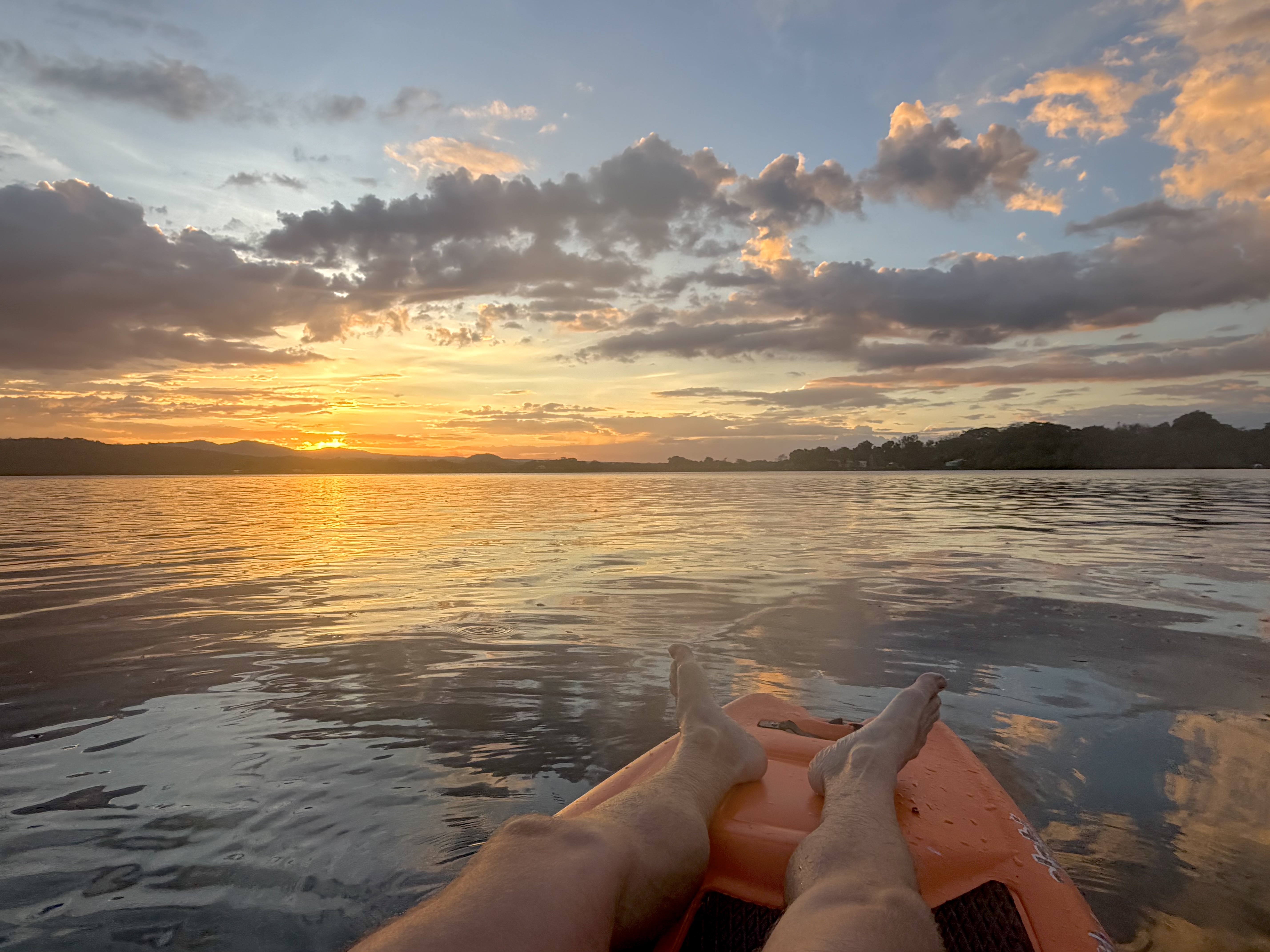 Jicaro Island sunset from kayak