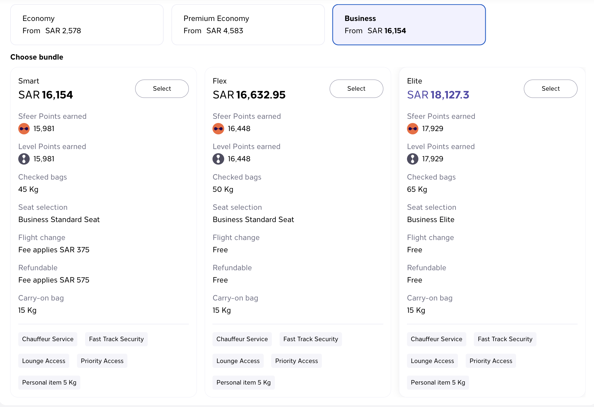 Riyadh Air business class fare types and inclusions Riyadh Air business class fare types and inclusions