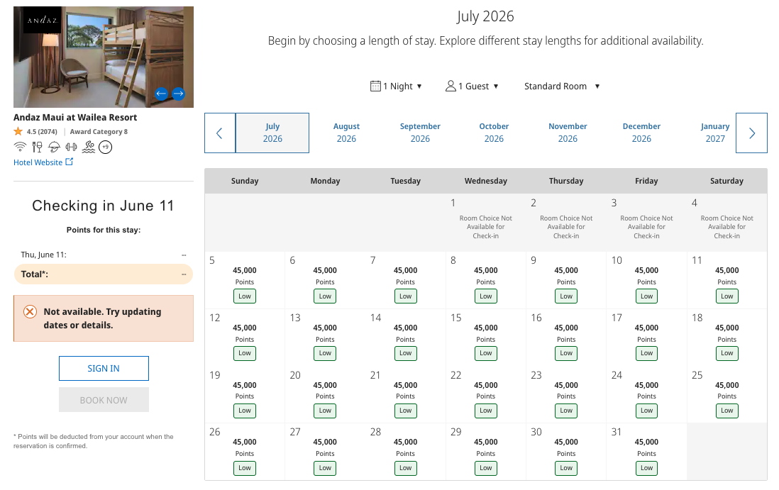 Screenshot 2026 05 22 at 12.31.04 PM Andaz Maui Award Availability