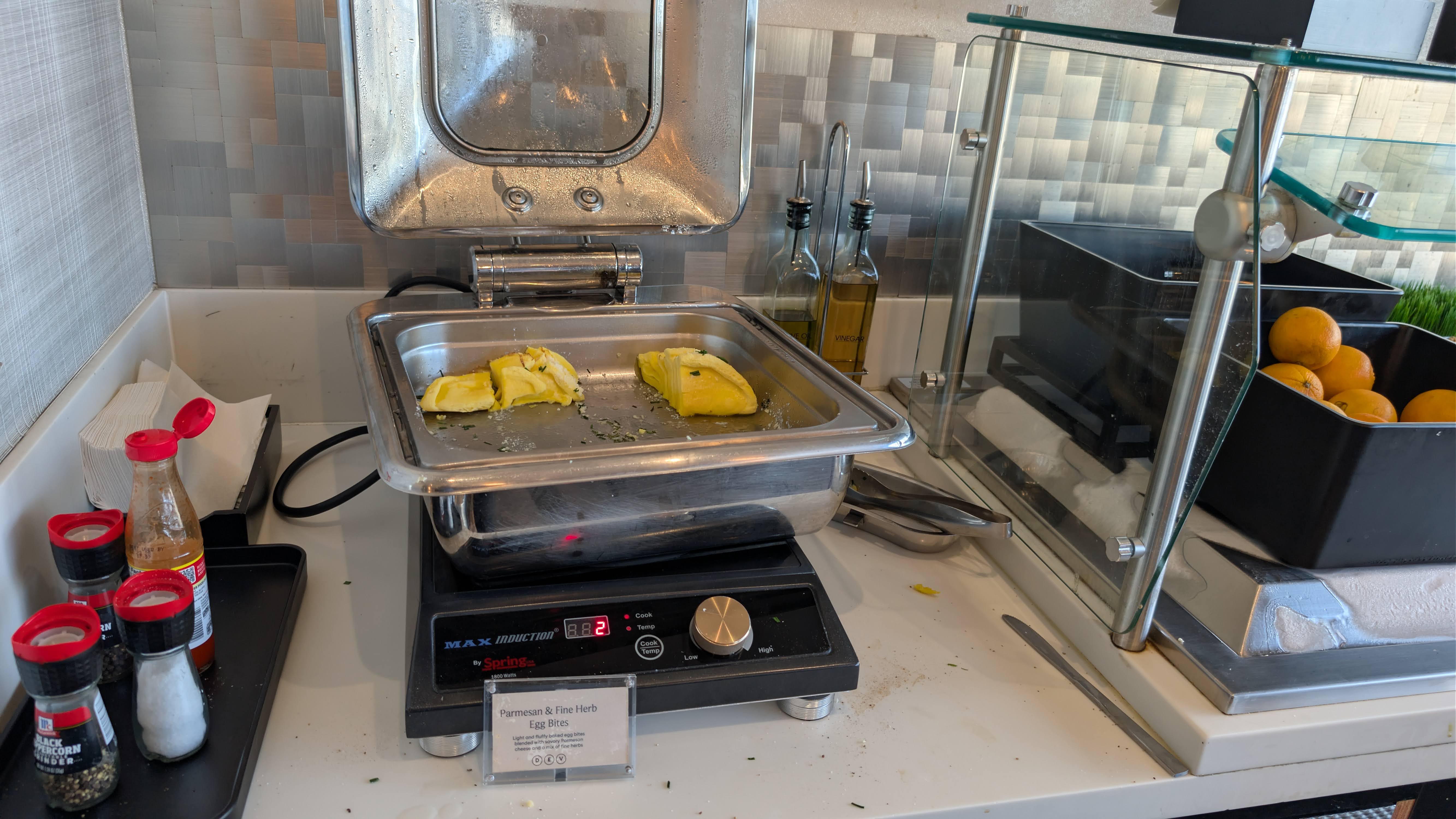 The Club BWI hot egg breakfast