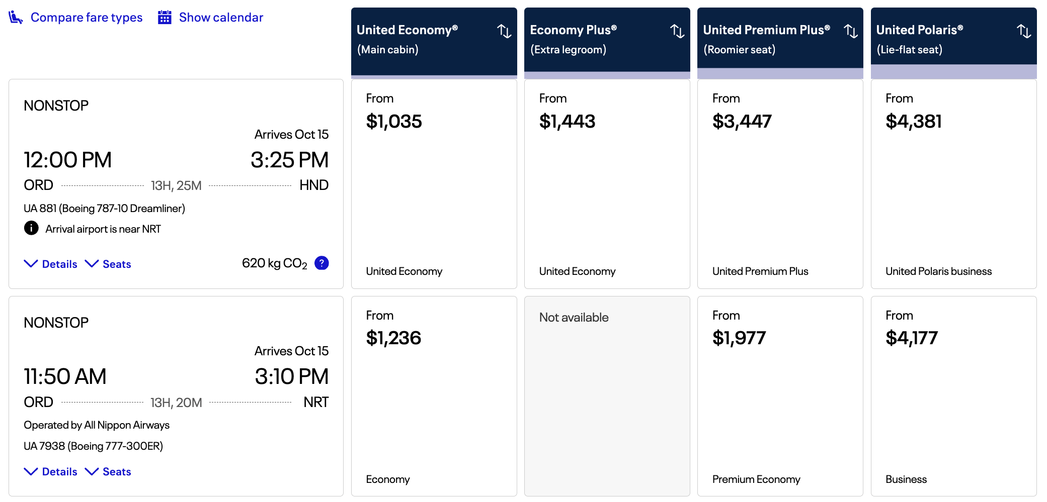 United pricing ORD HND new route United pricing ORD HND new route