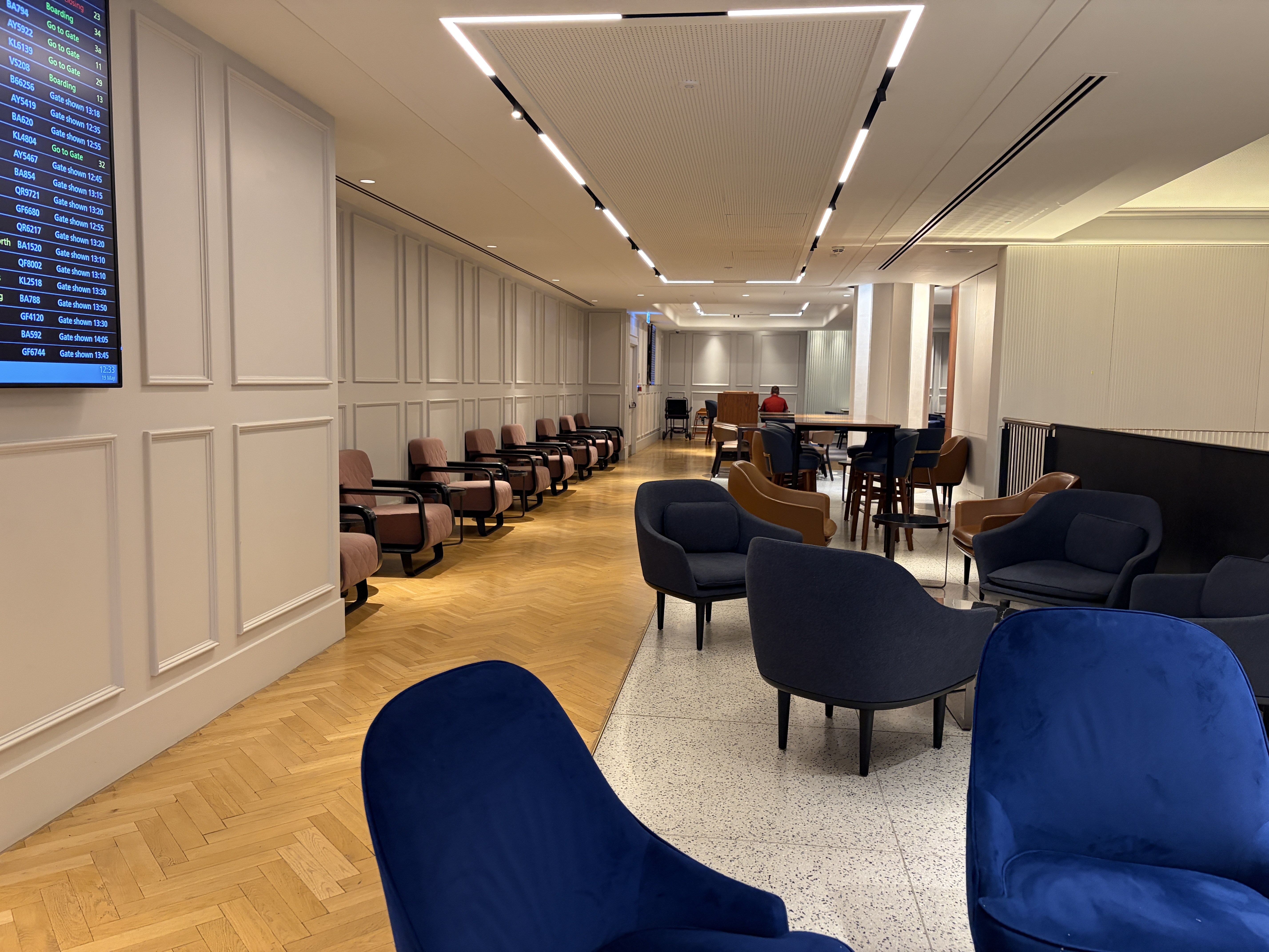 Upstairs seating Qantas Lounge