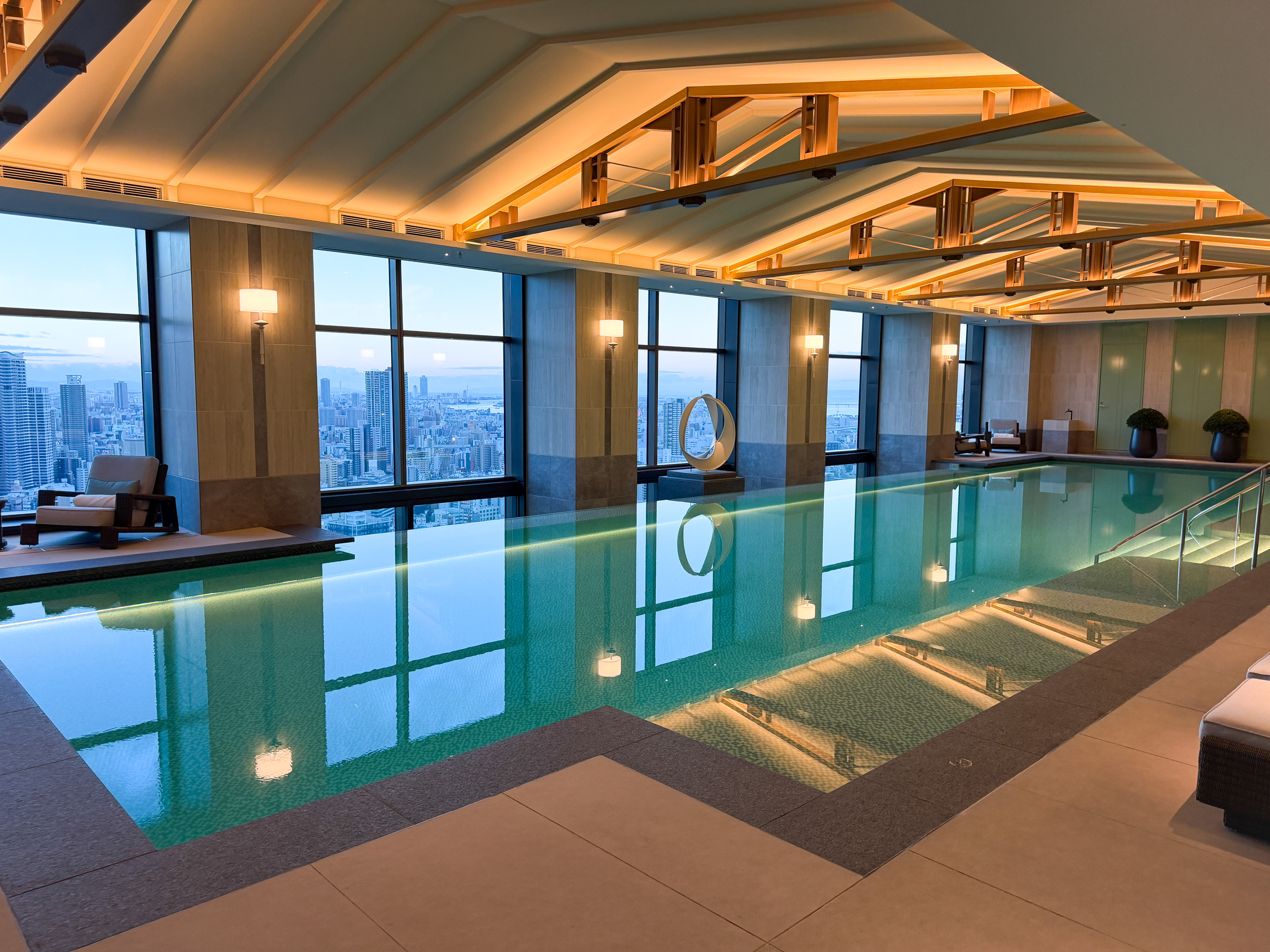 Waldorf Astoria Osaka Indoor Pool Evening