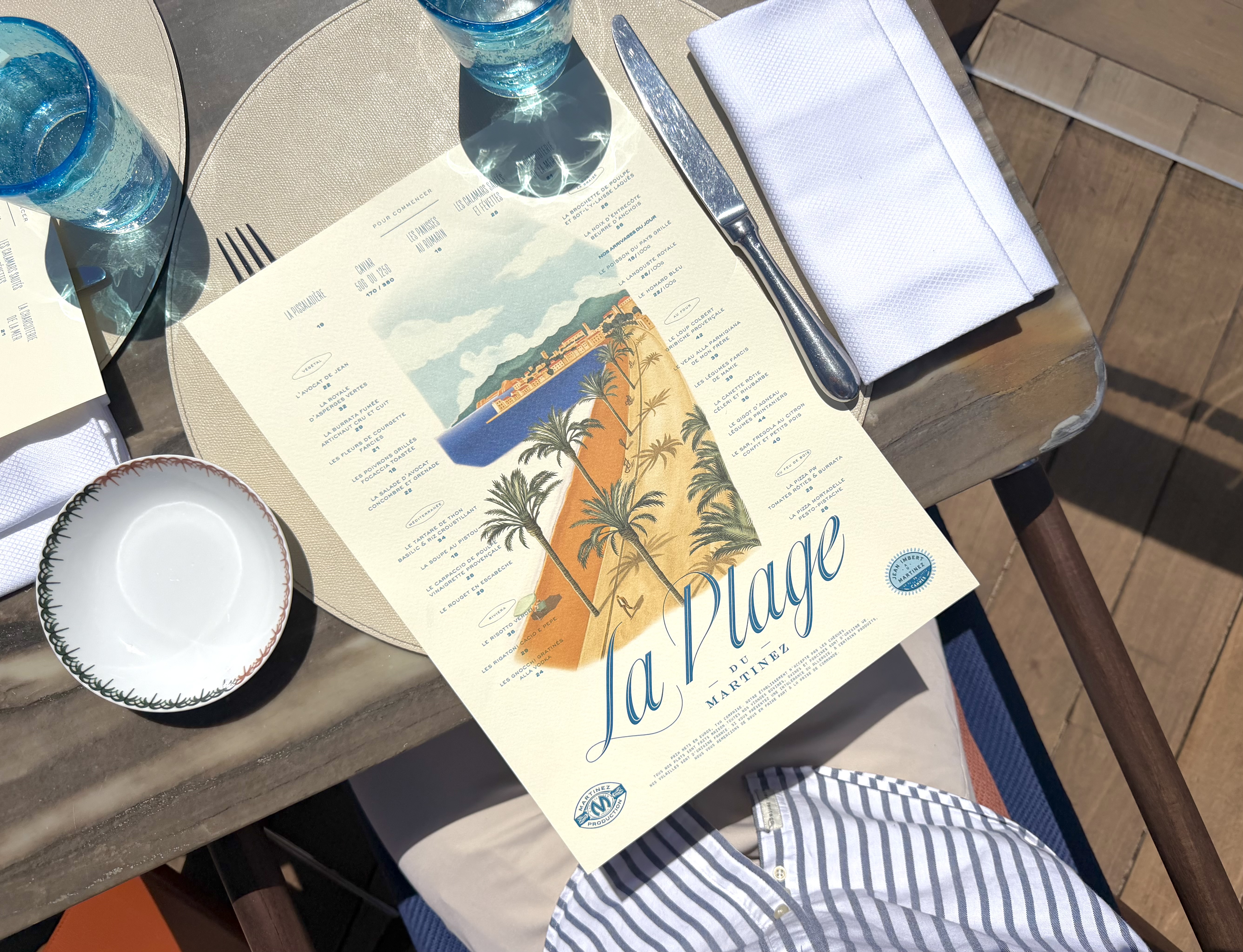 White Lotus Hotel Martinez Hyatt La Plage menu