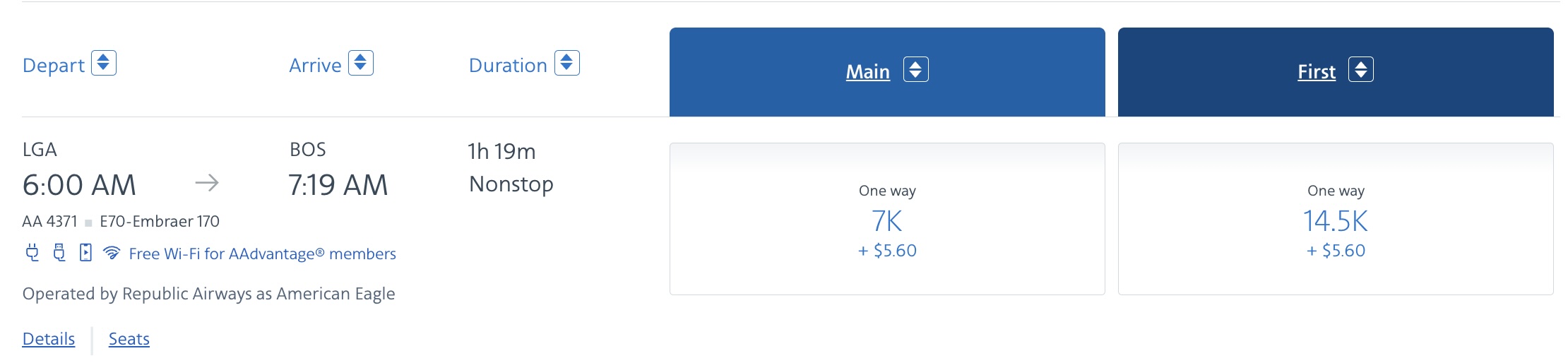 AA sale 7k miles